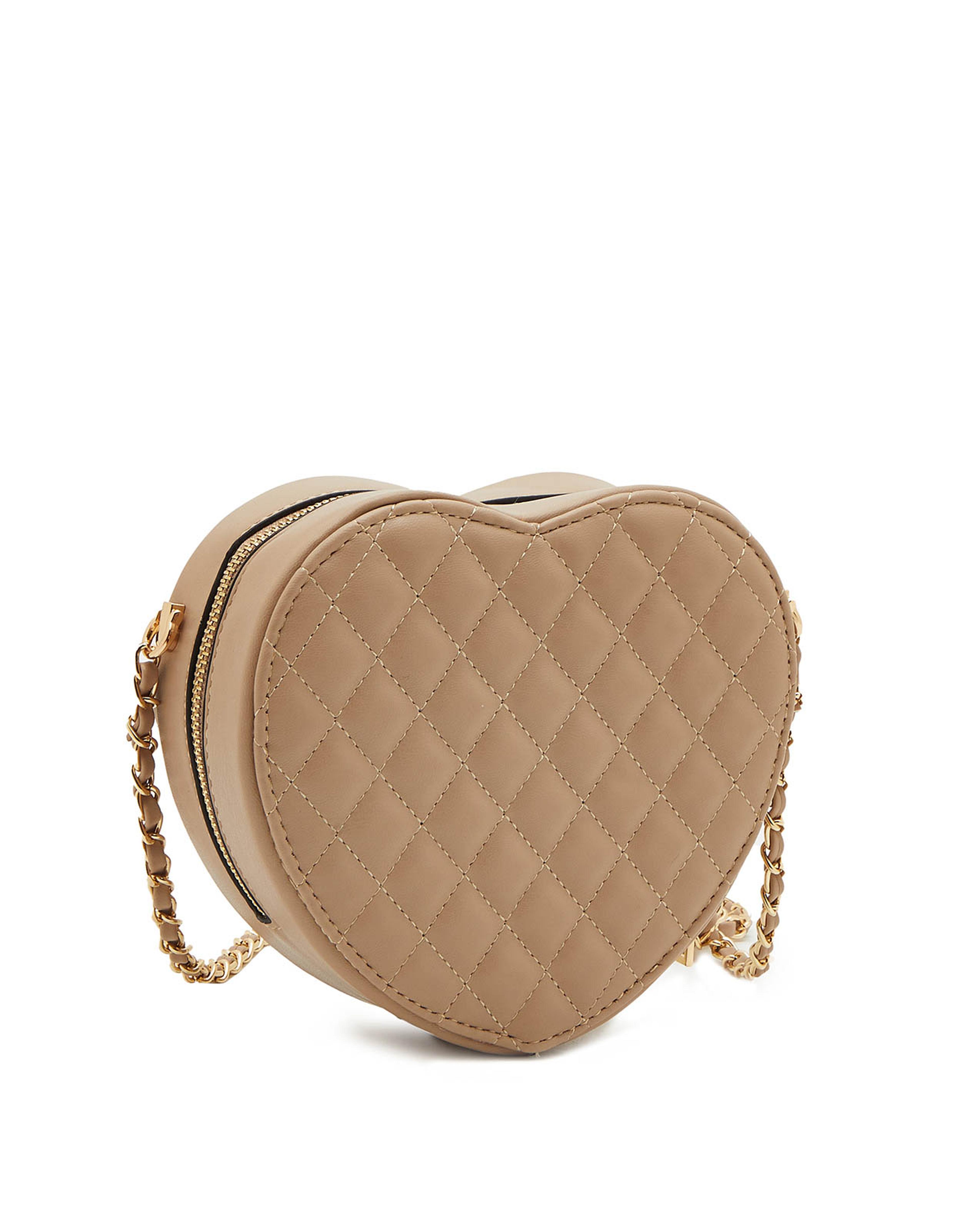 Quilted Heart Crossbody Bag