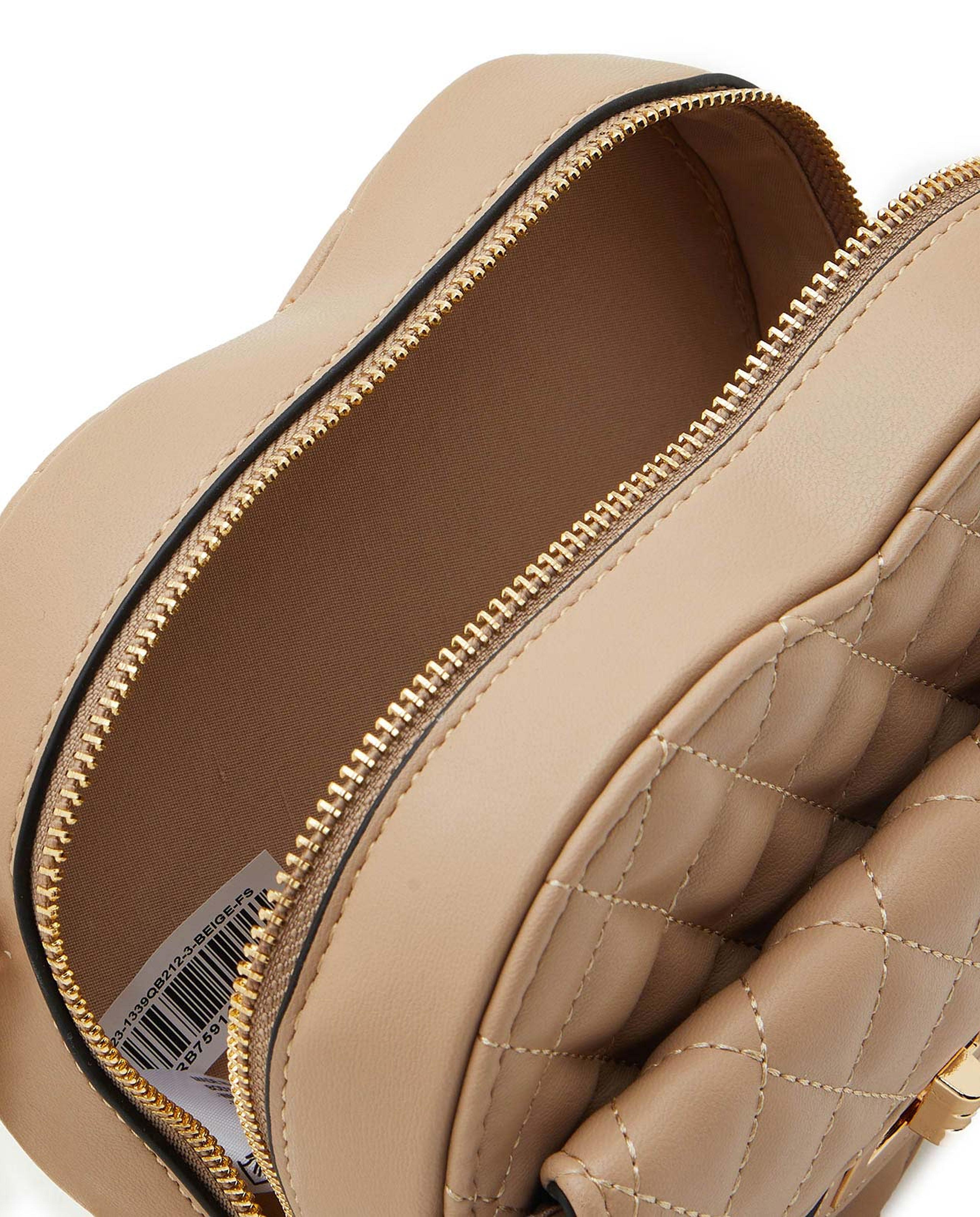 Quilted Heart Crossbody Bag