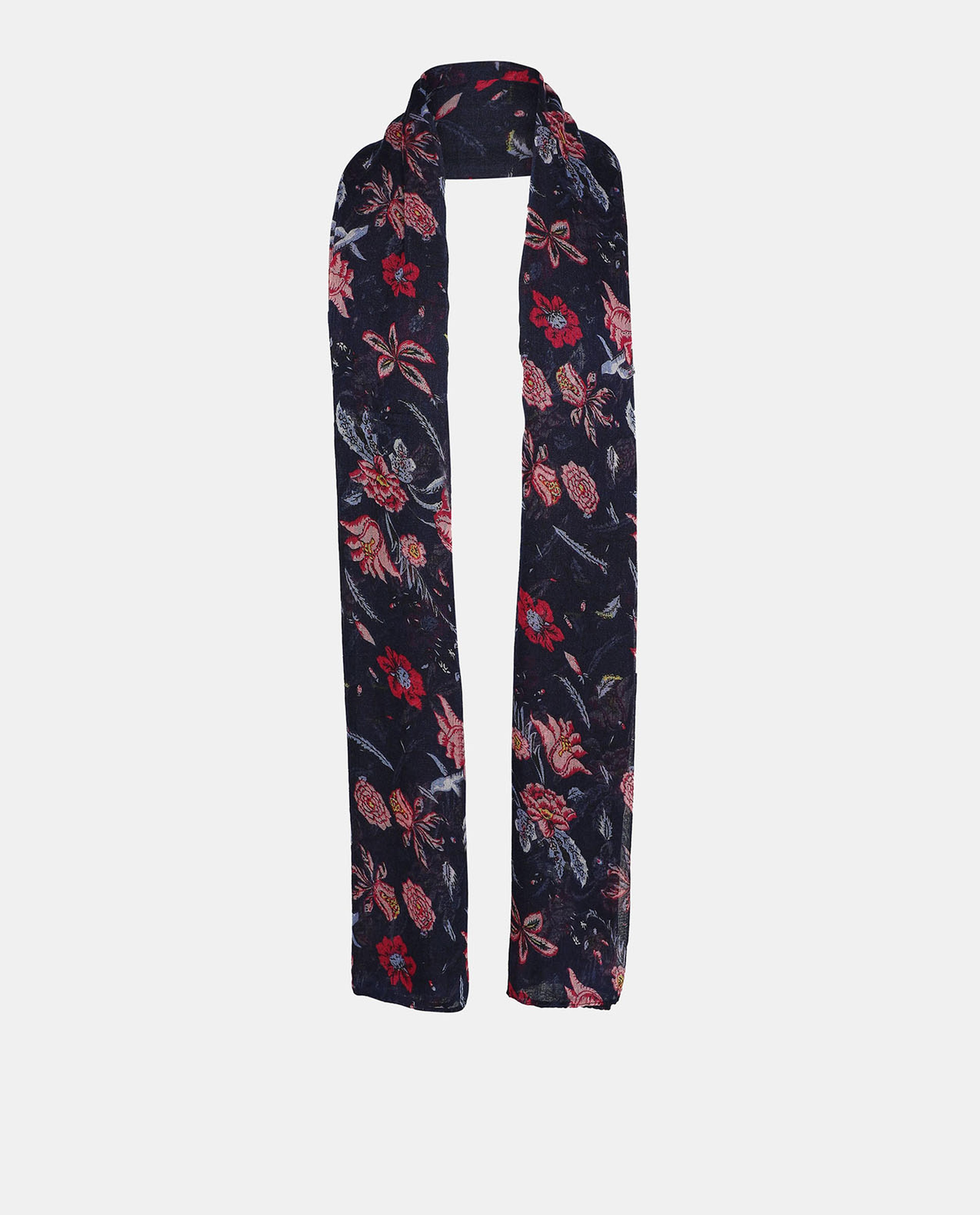 R&B Blue Floral Printed Scarf