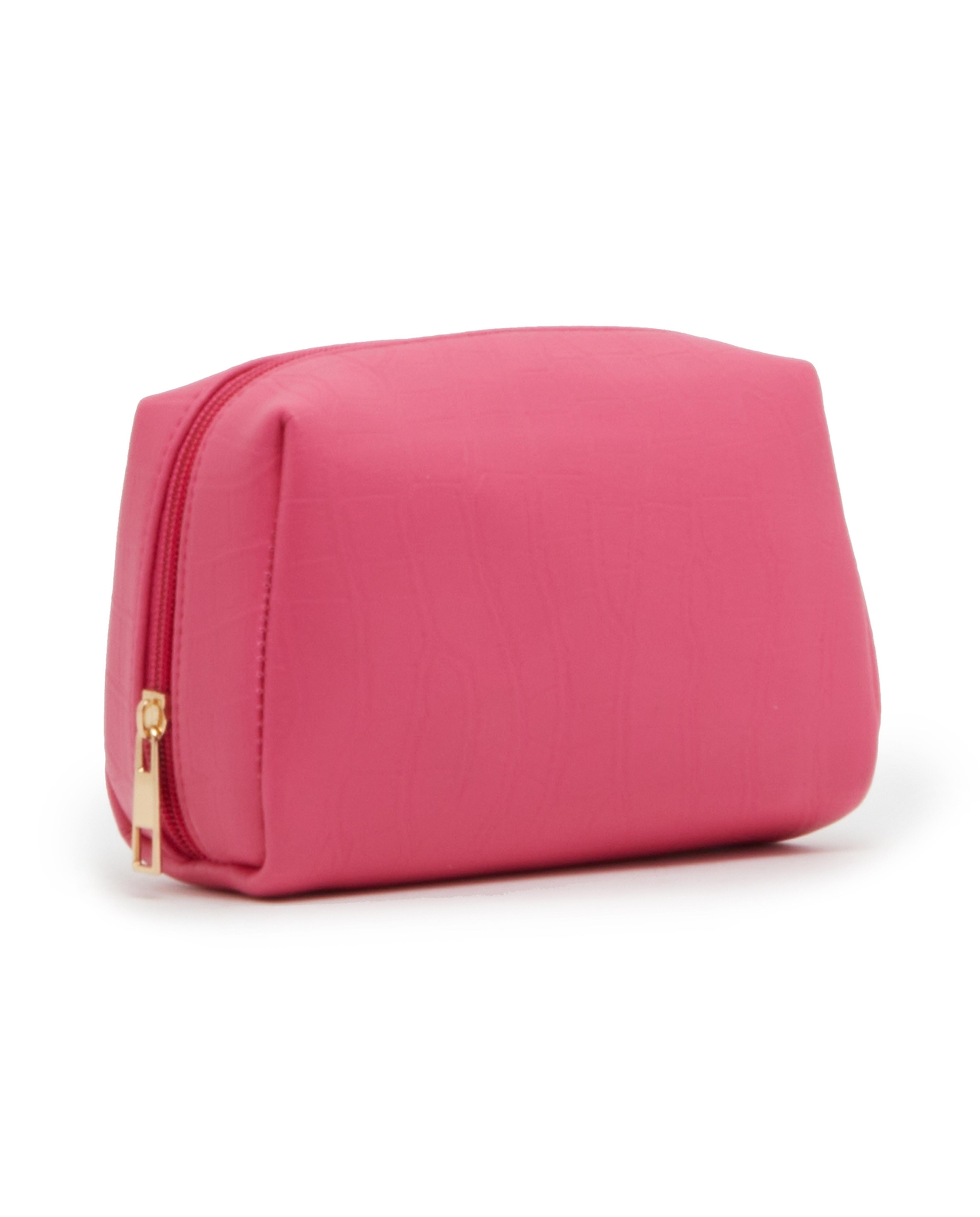 Textured Cosmetic Pouch