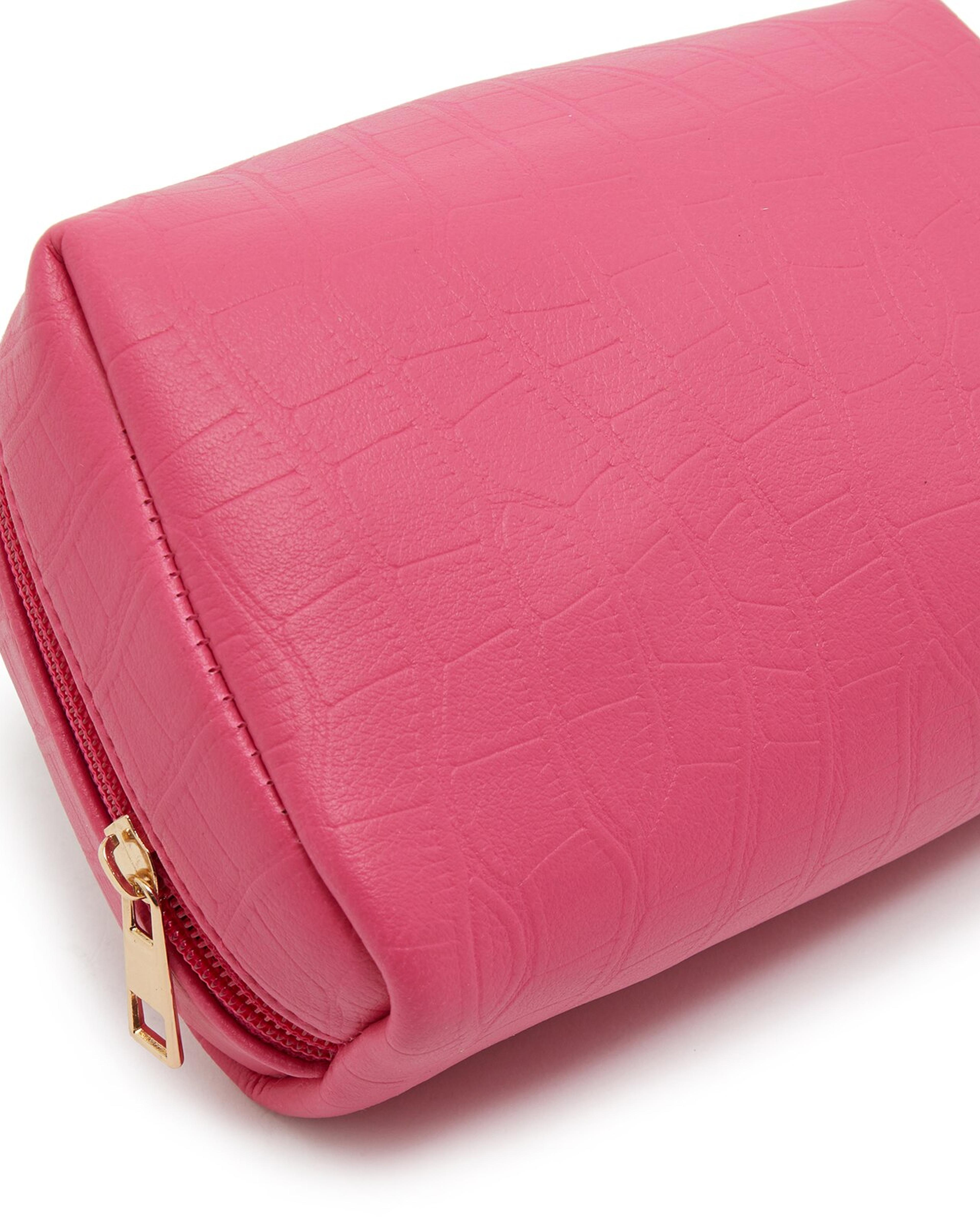 Textured Cosmetic Pouch