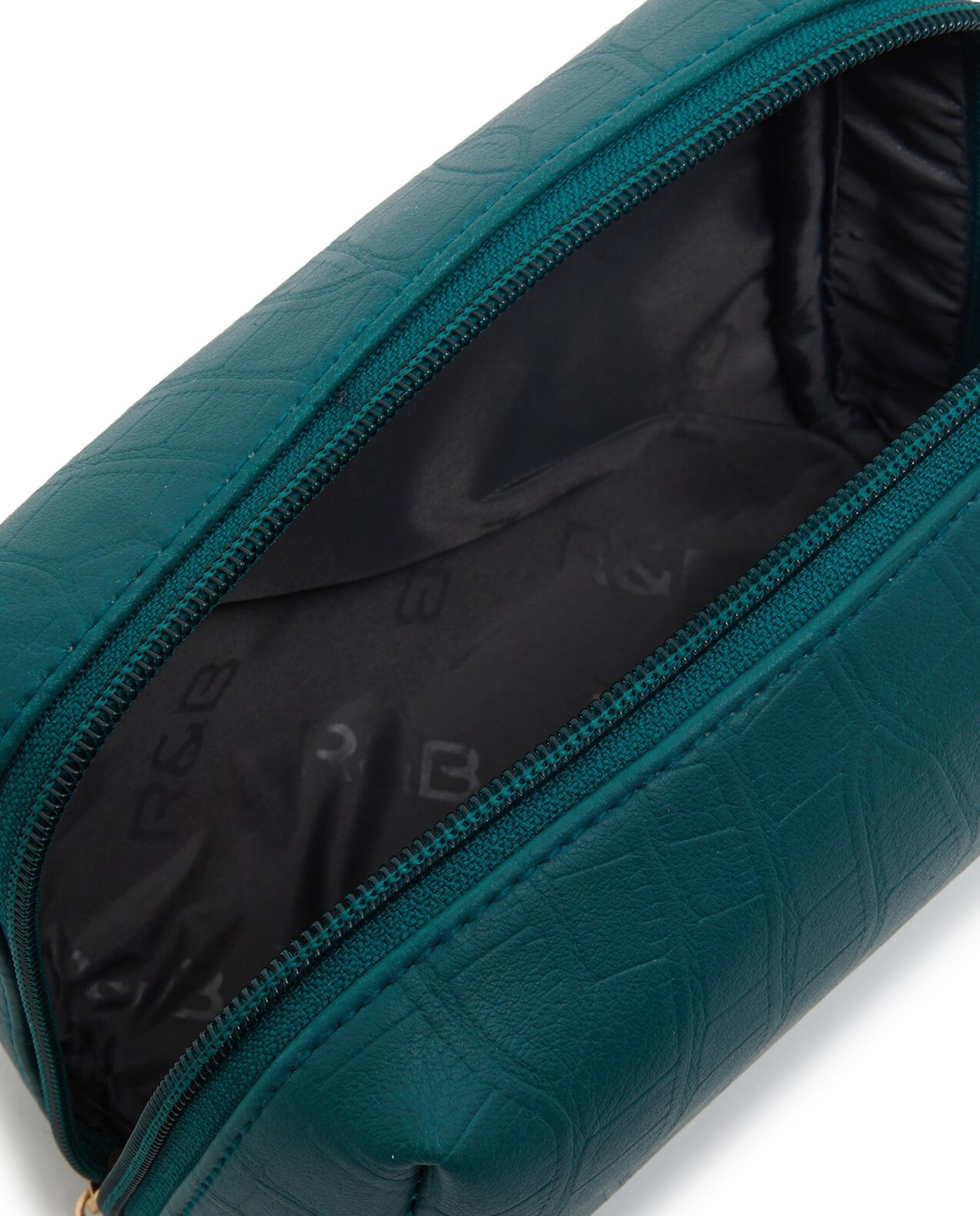 Textured Cosmetic Pouch