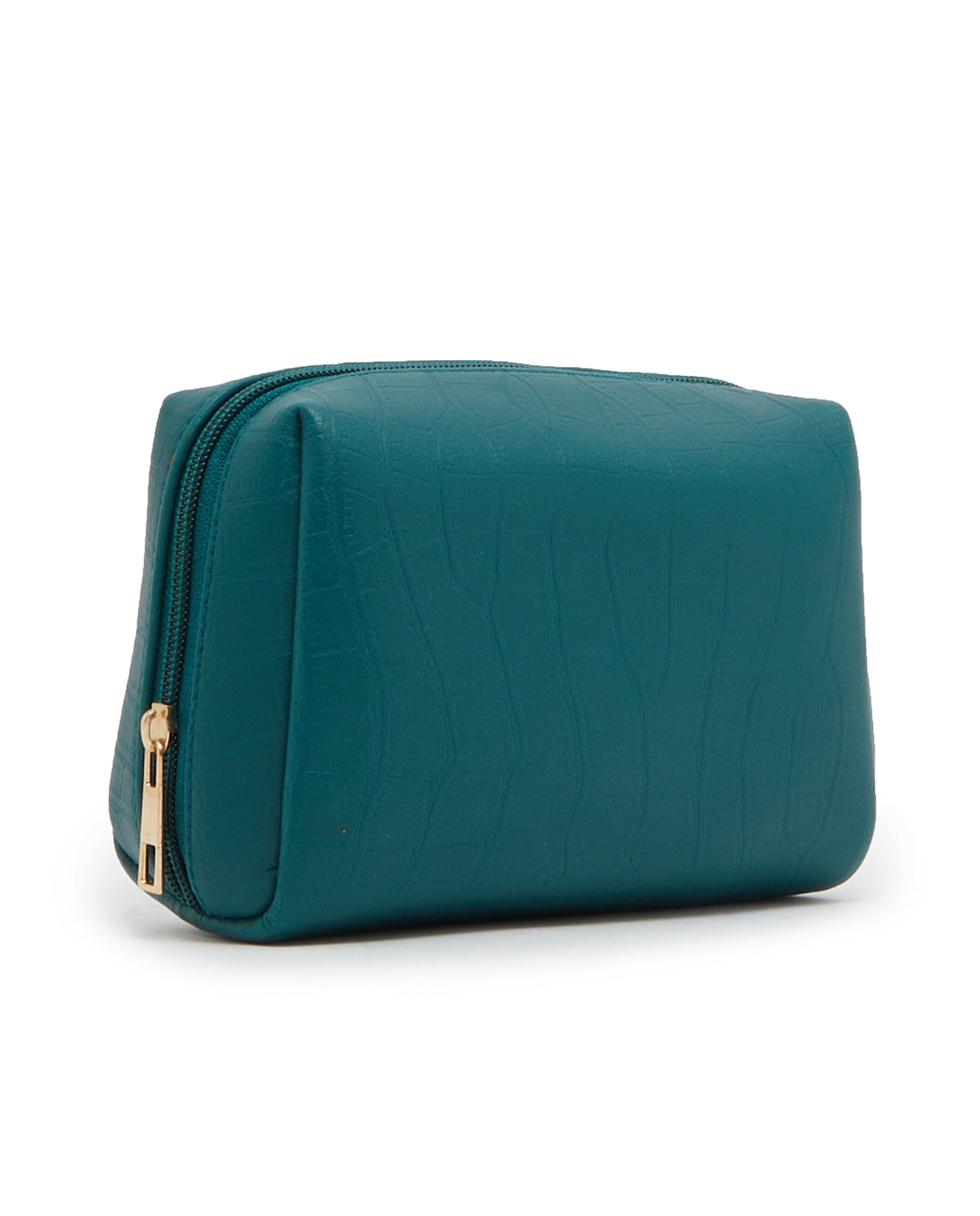 Textured Cosmetic Pouch