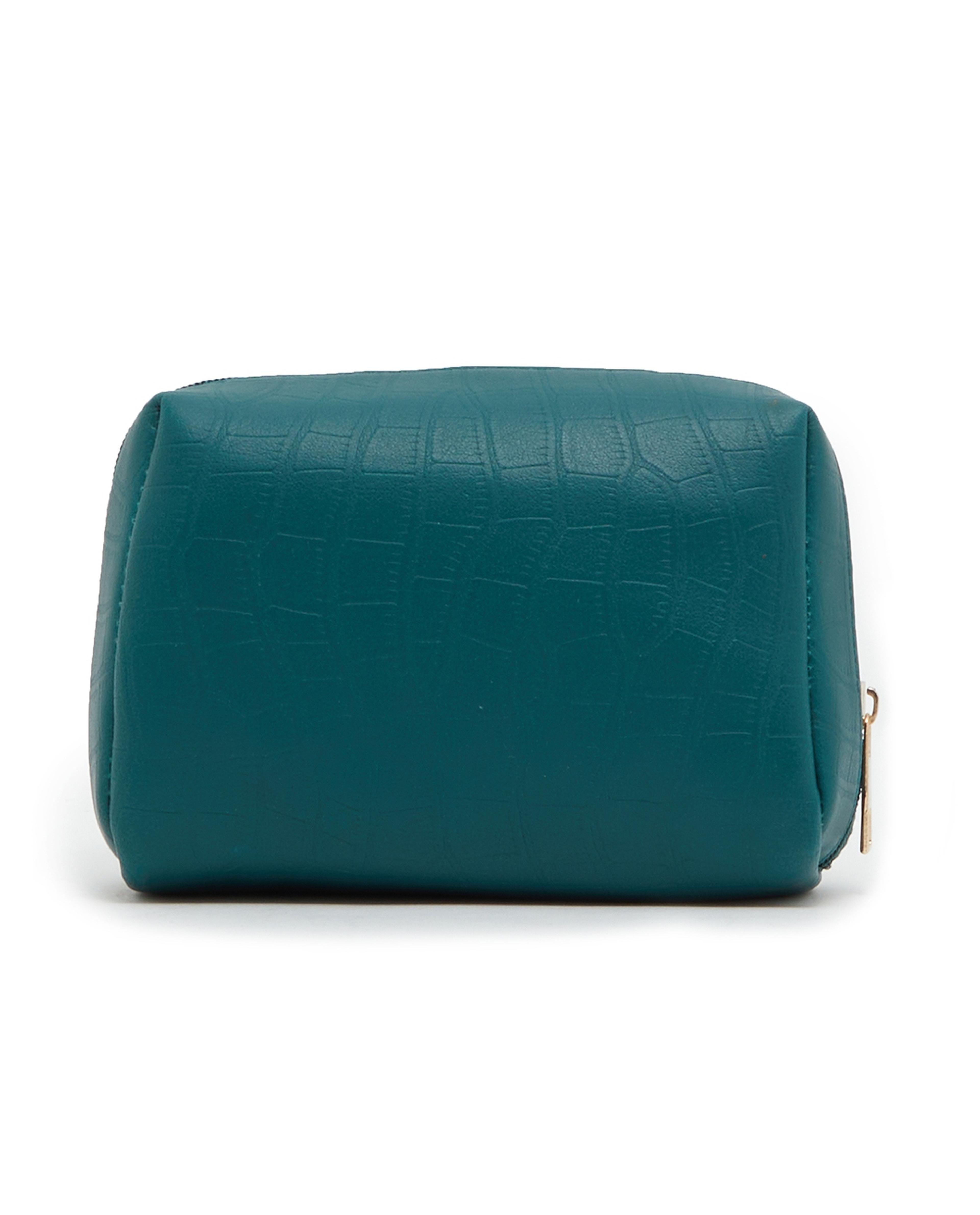 Textured Cosmetic Pouch