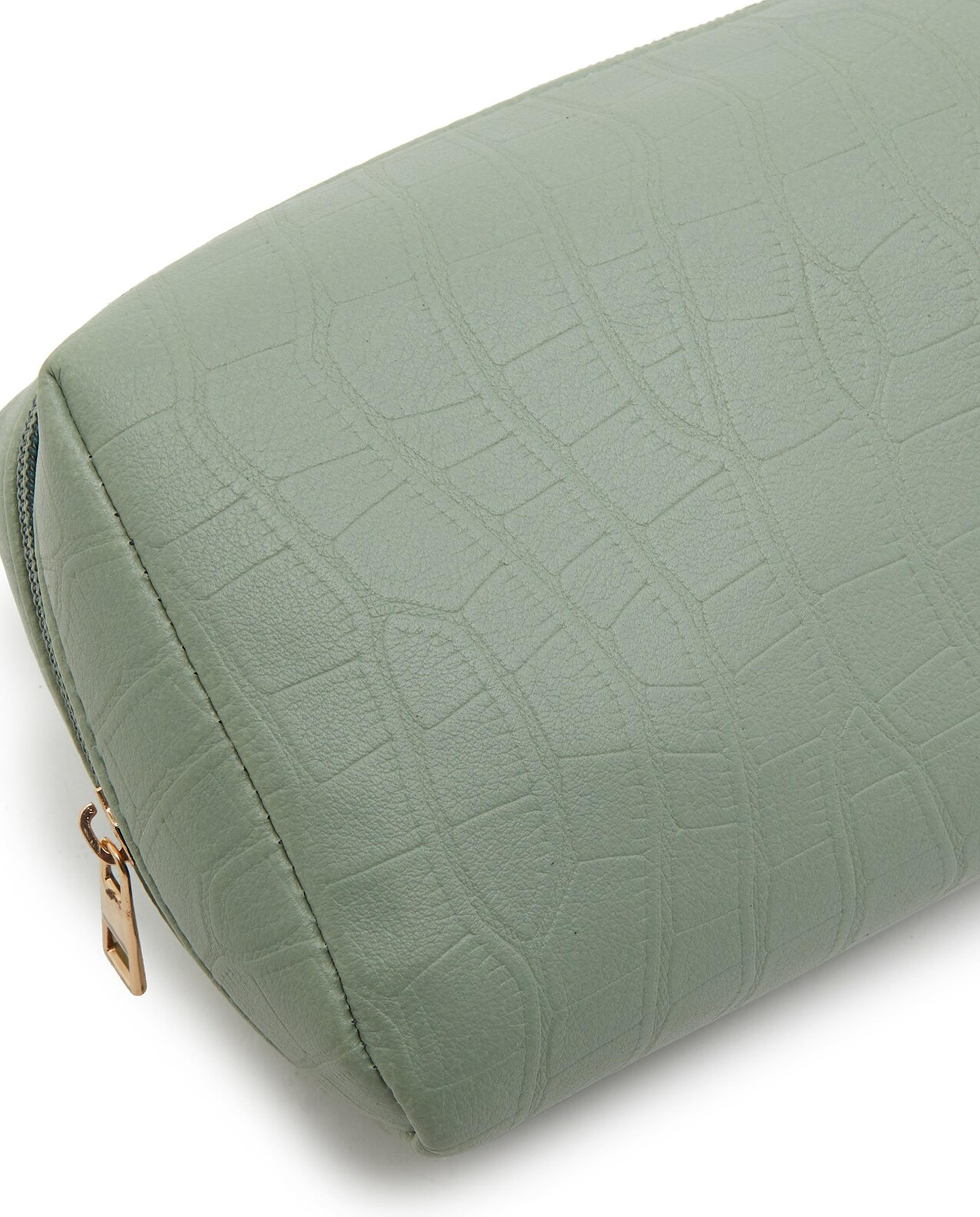 Textured Cosmetic Pouch