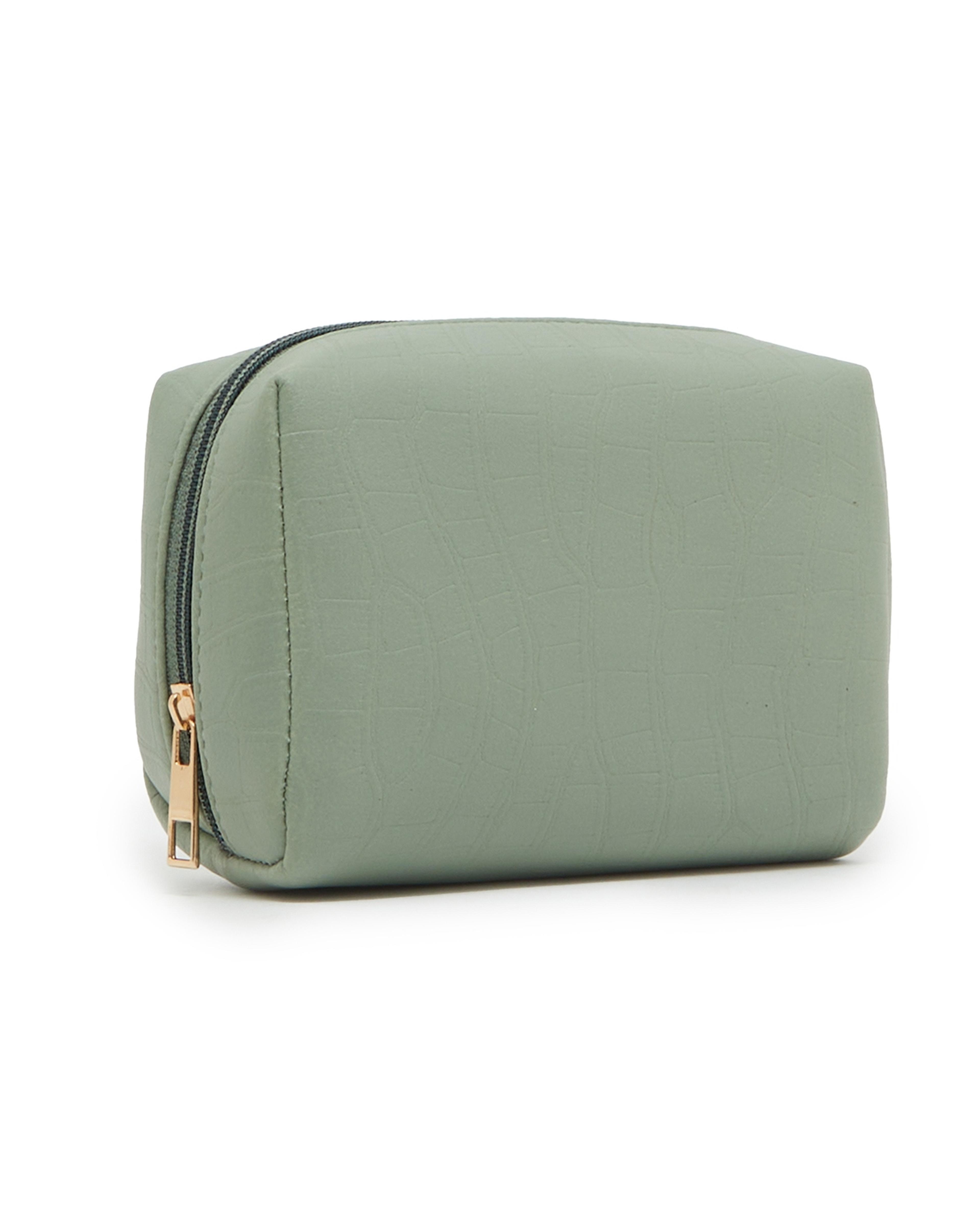 Textured Cosmetic Pouch