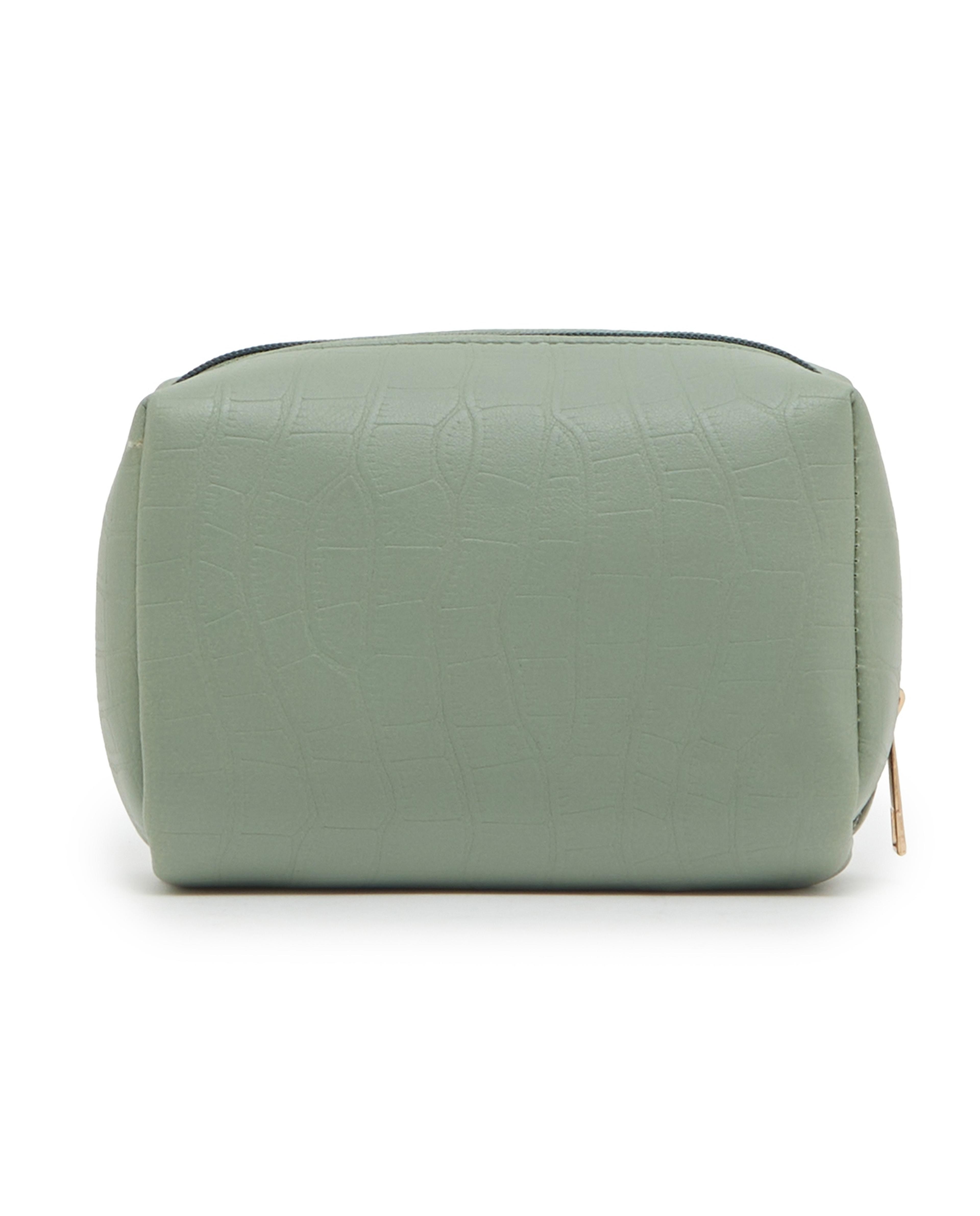 Textured Cosmetic Pouch