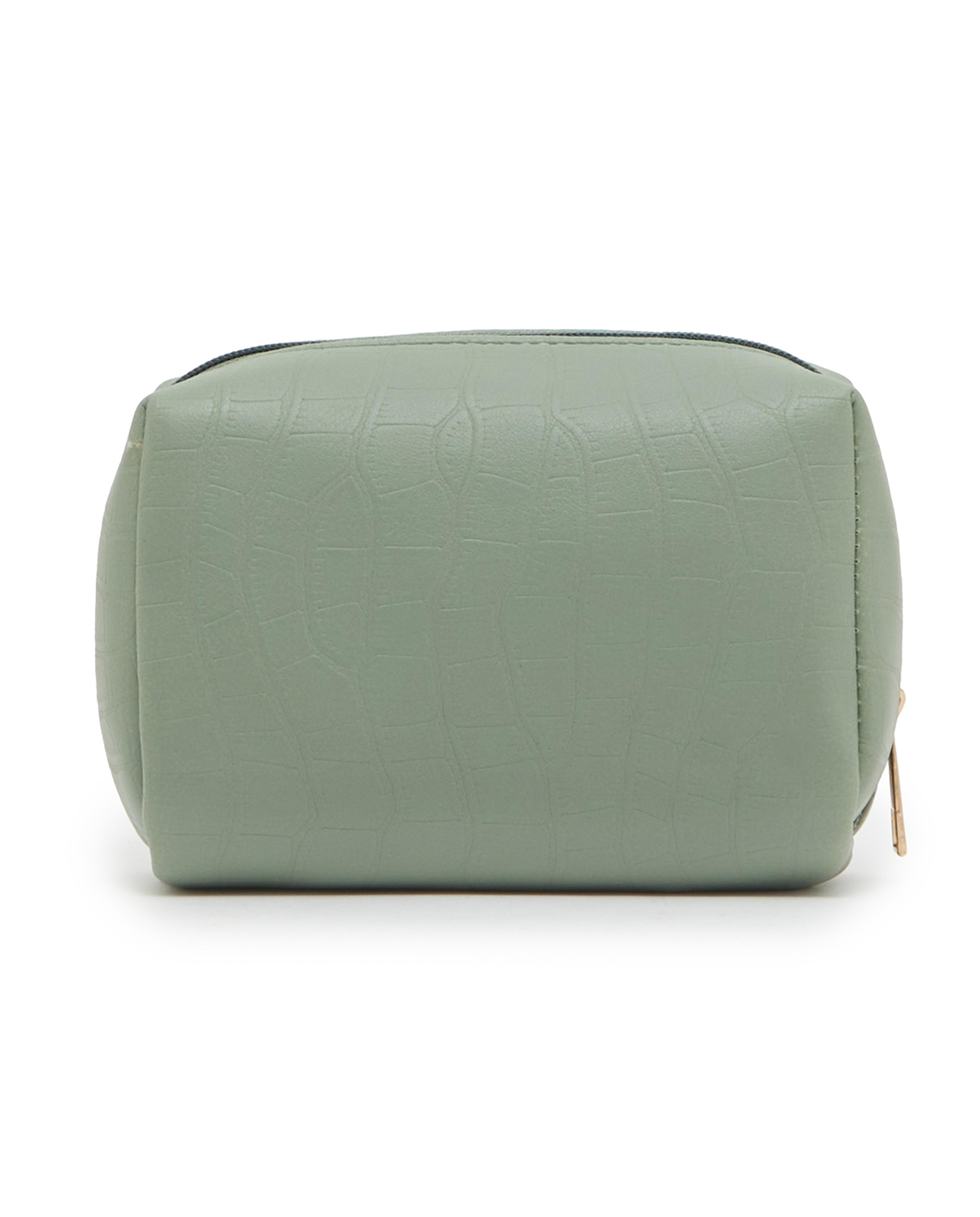 Textured Cosmetic Pouch