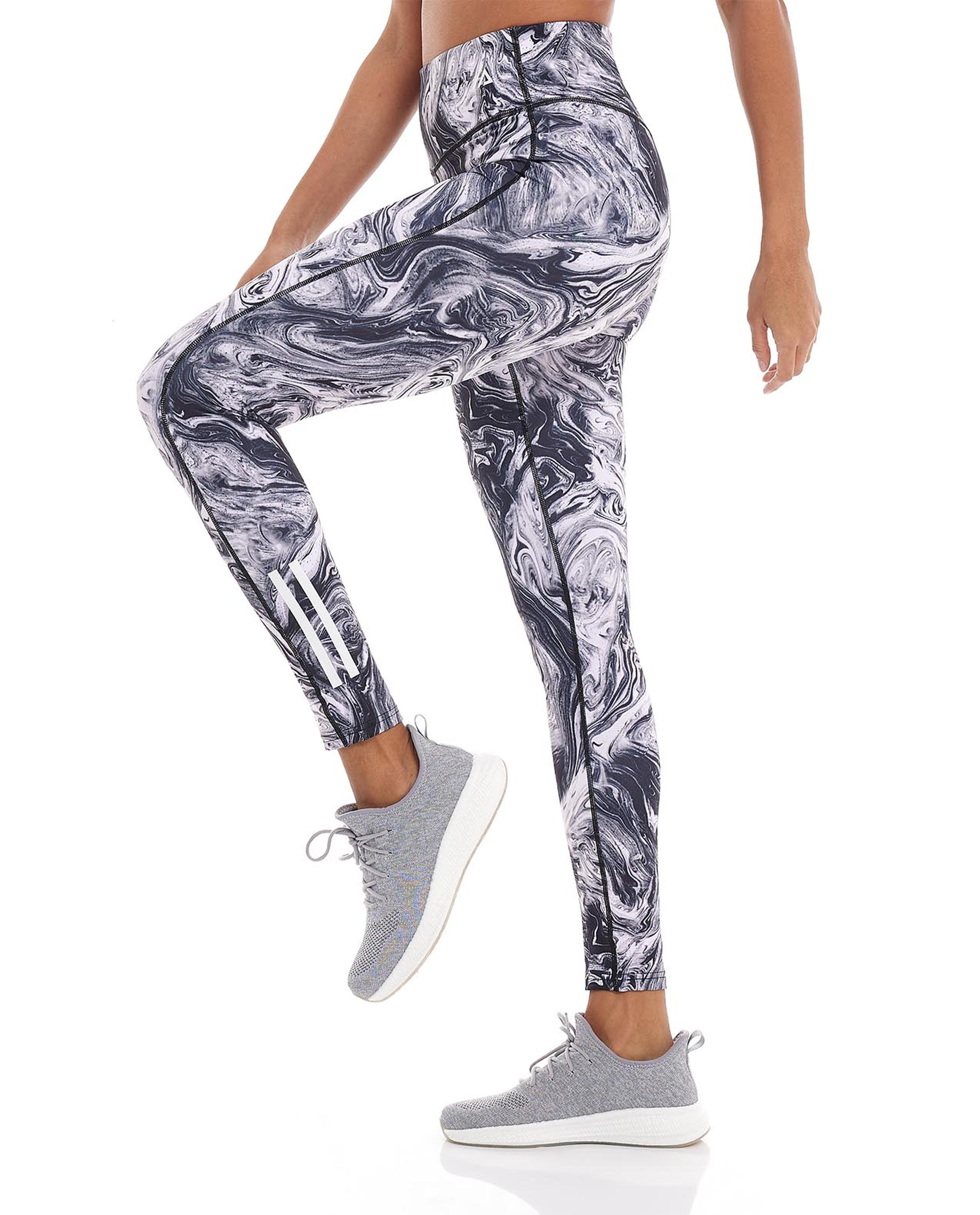 Printed Active Leggings with Elasticated Waistband