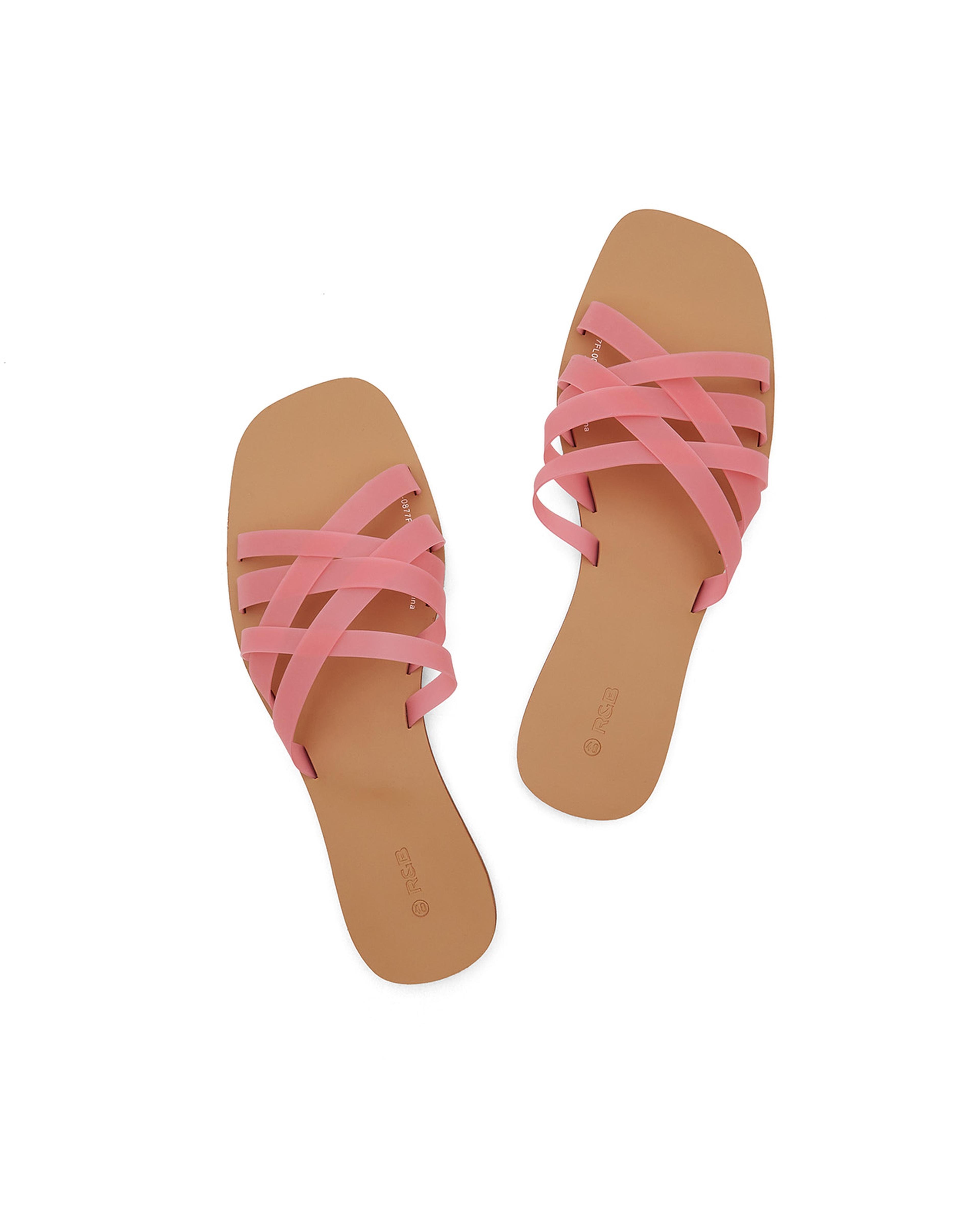 Criss-Cross Strap Flat Sandals