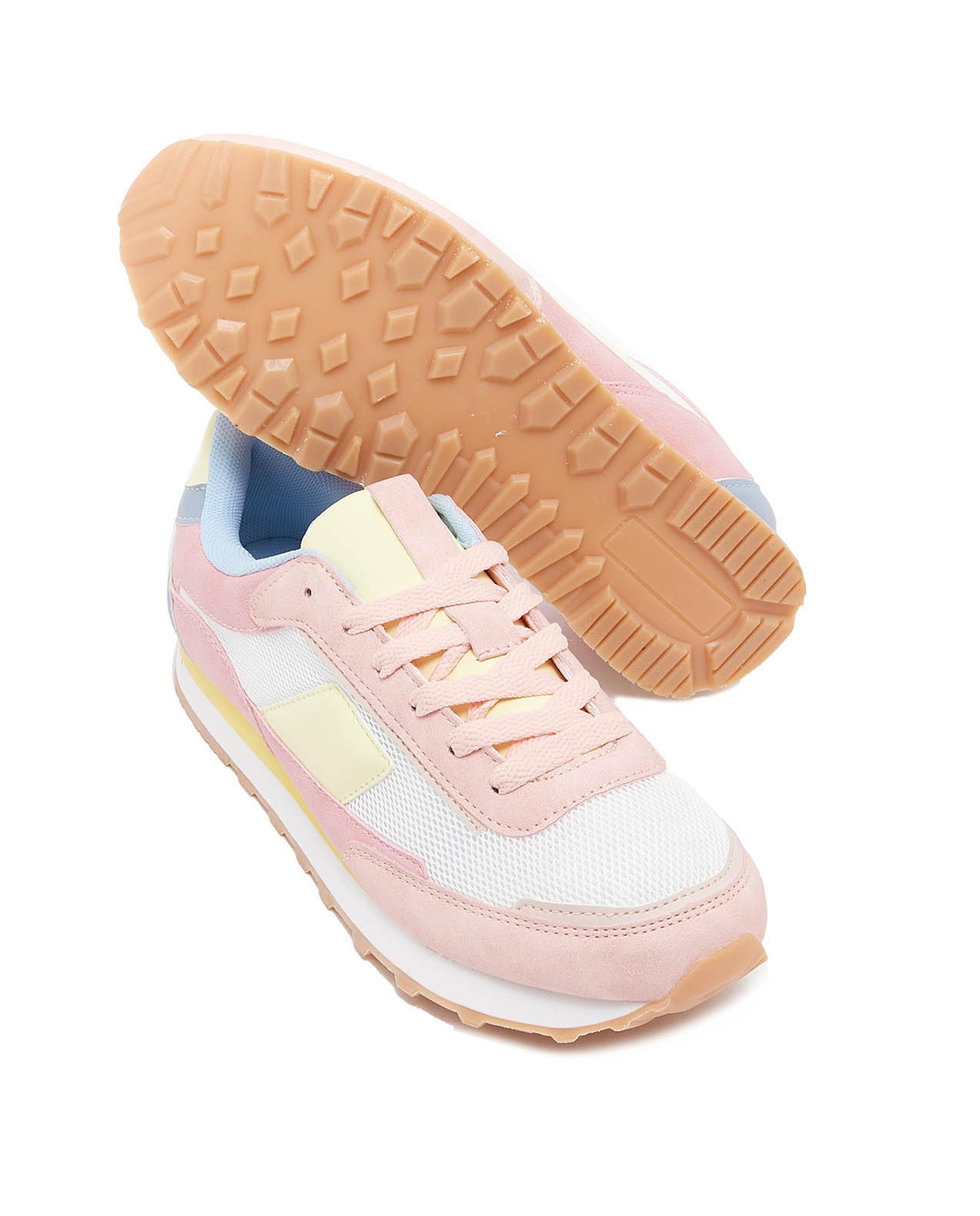 Color Block Lace-Up Sports Shoes