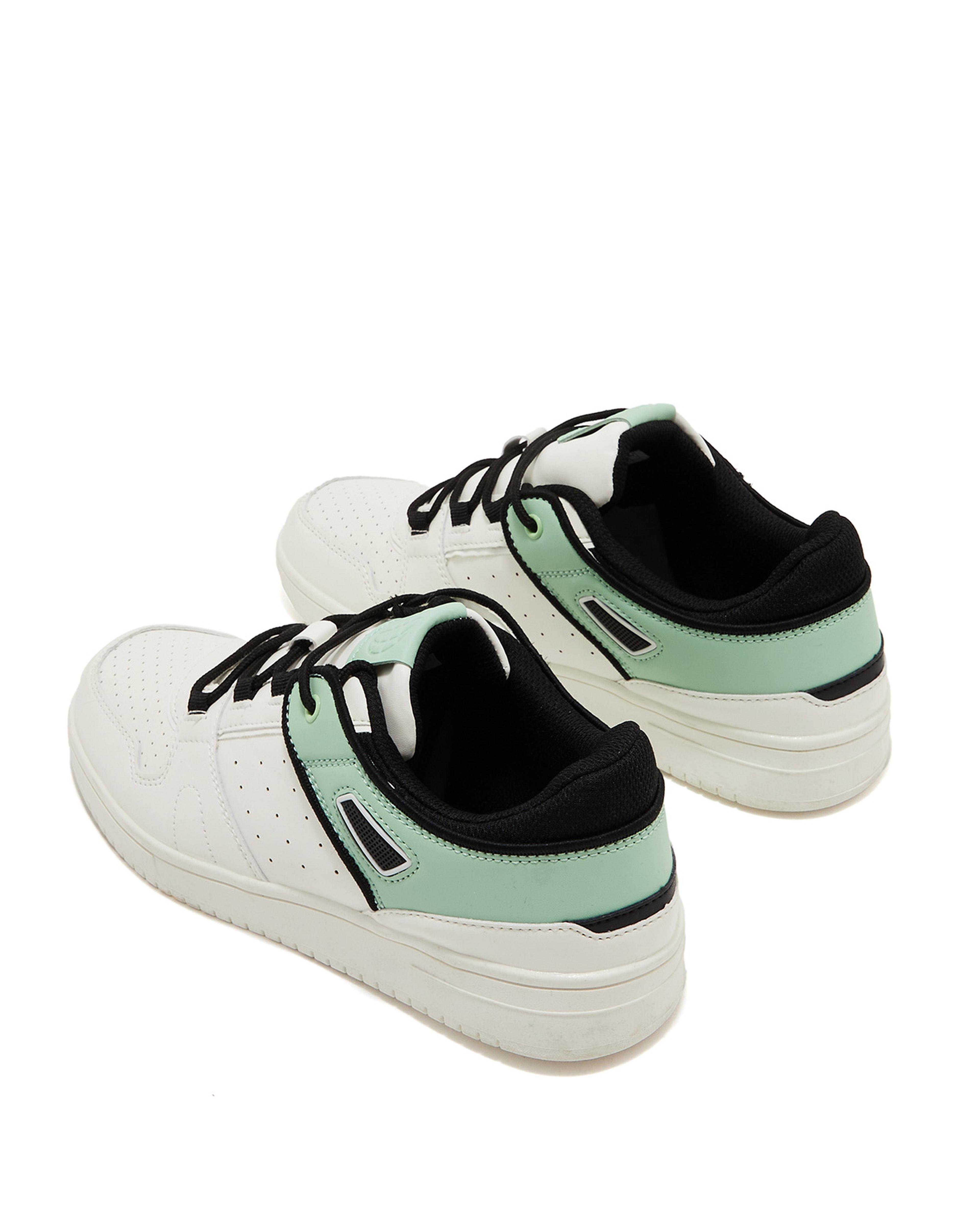 Elastic Lace-Up Low Casual Shoes