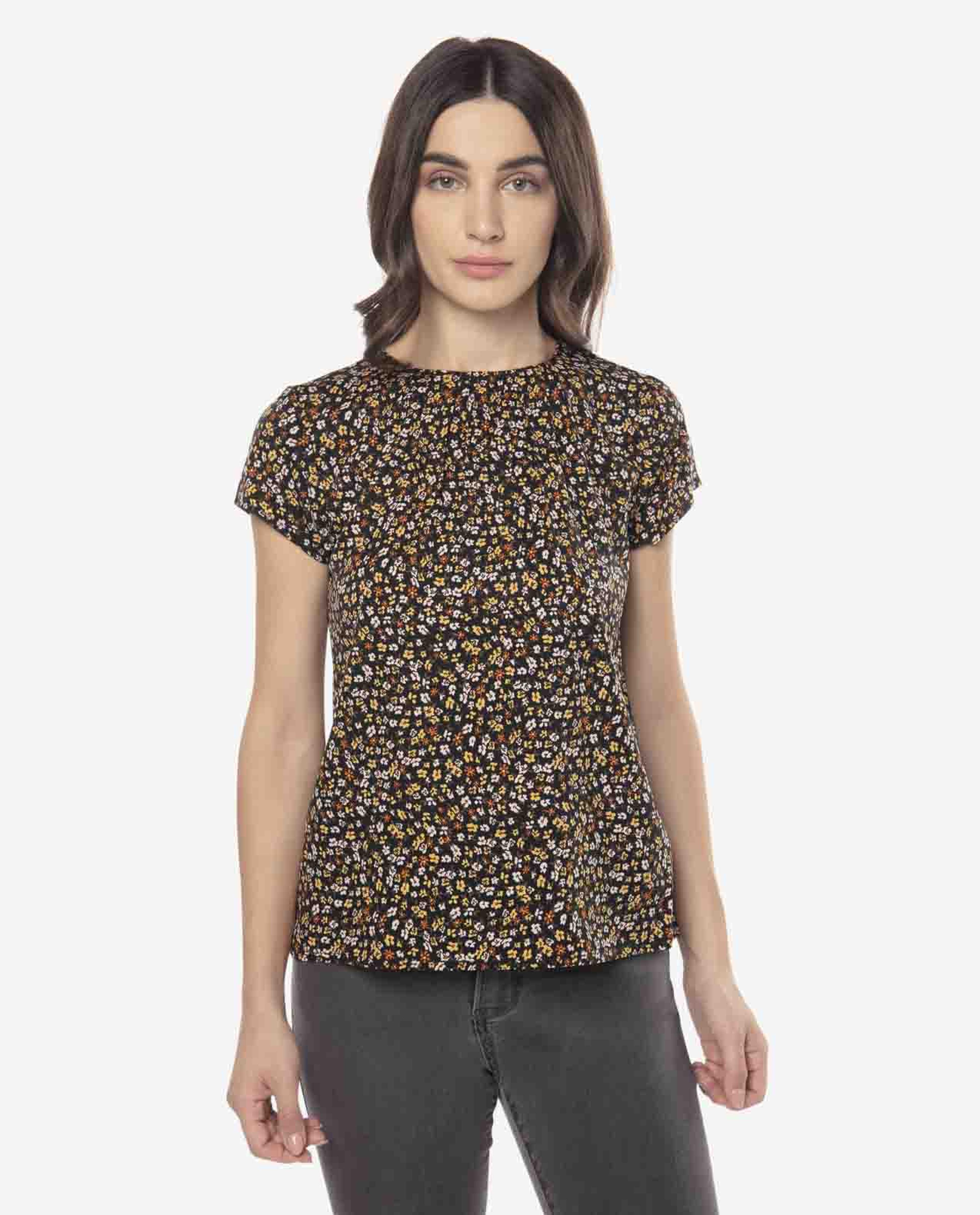 Black Short Sleeve Top