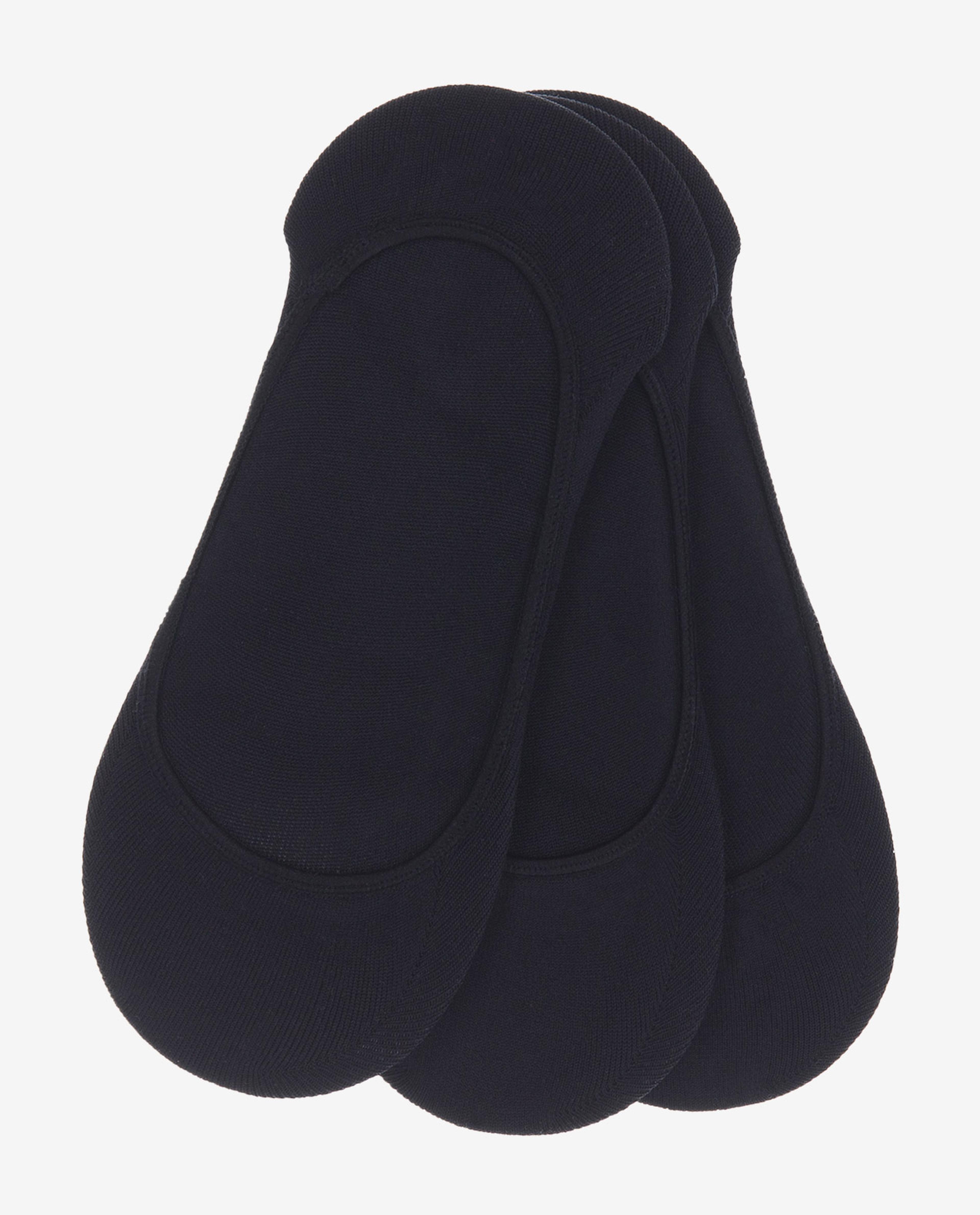 Black Footliner Socks 3 In 1