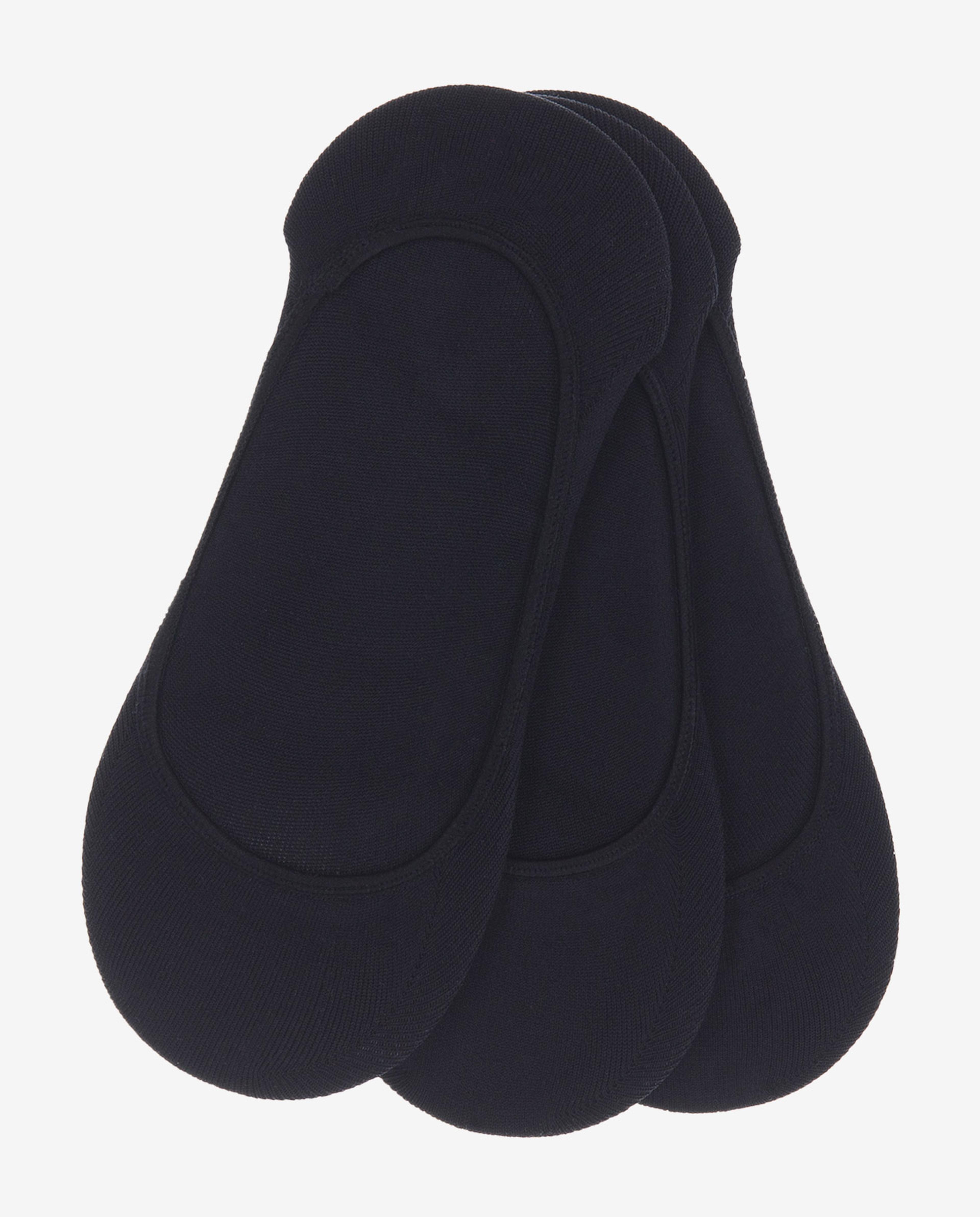 Black Footliner Socks 3 In 1