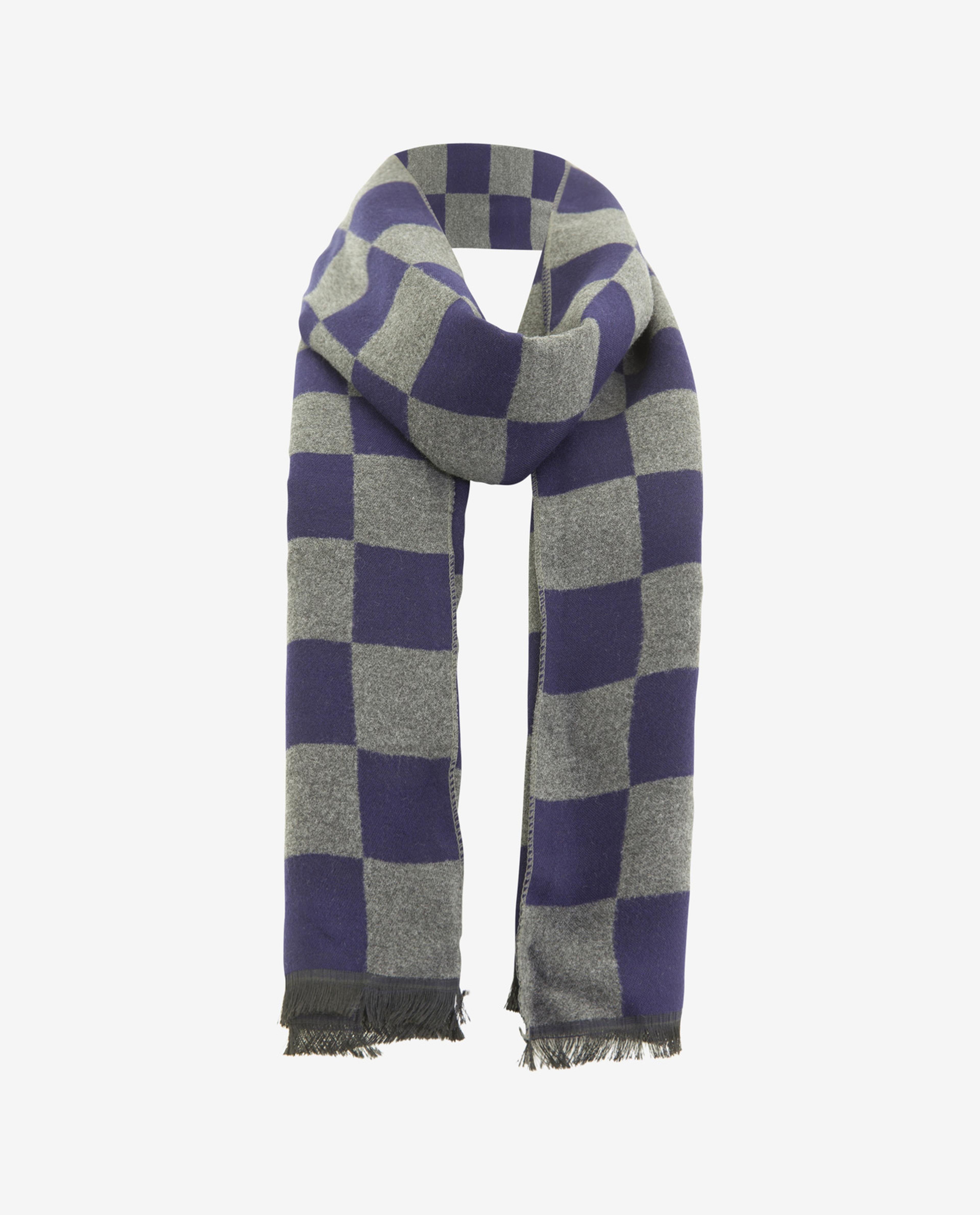 Blue Solid Cashmere Feel Winter Scarf
