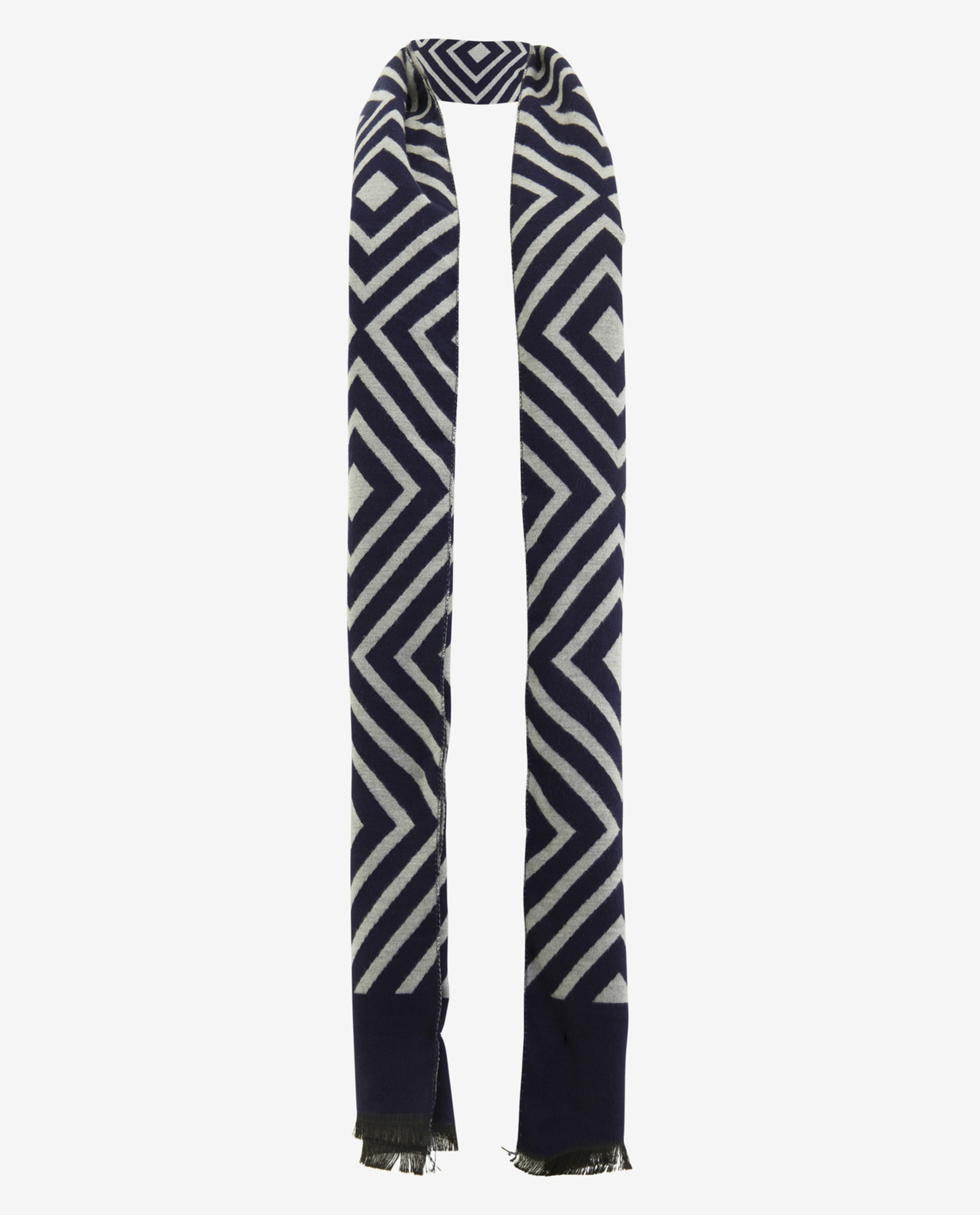 Blue Solid Cashmere Feel Winter Scarf