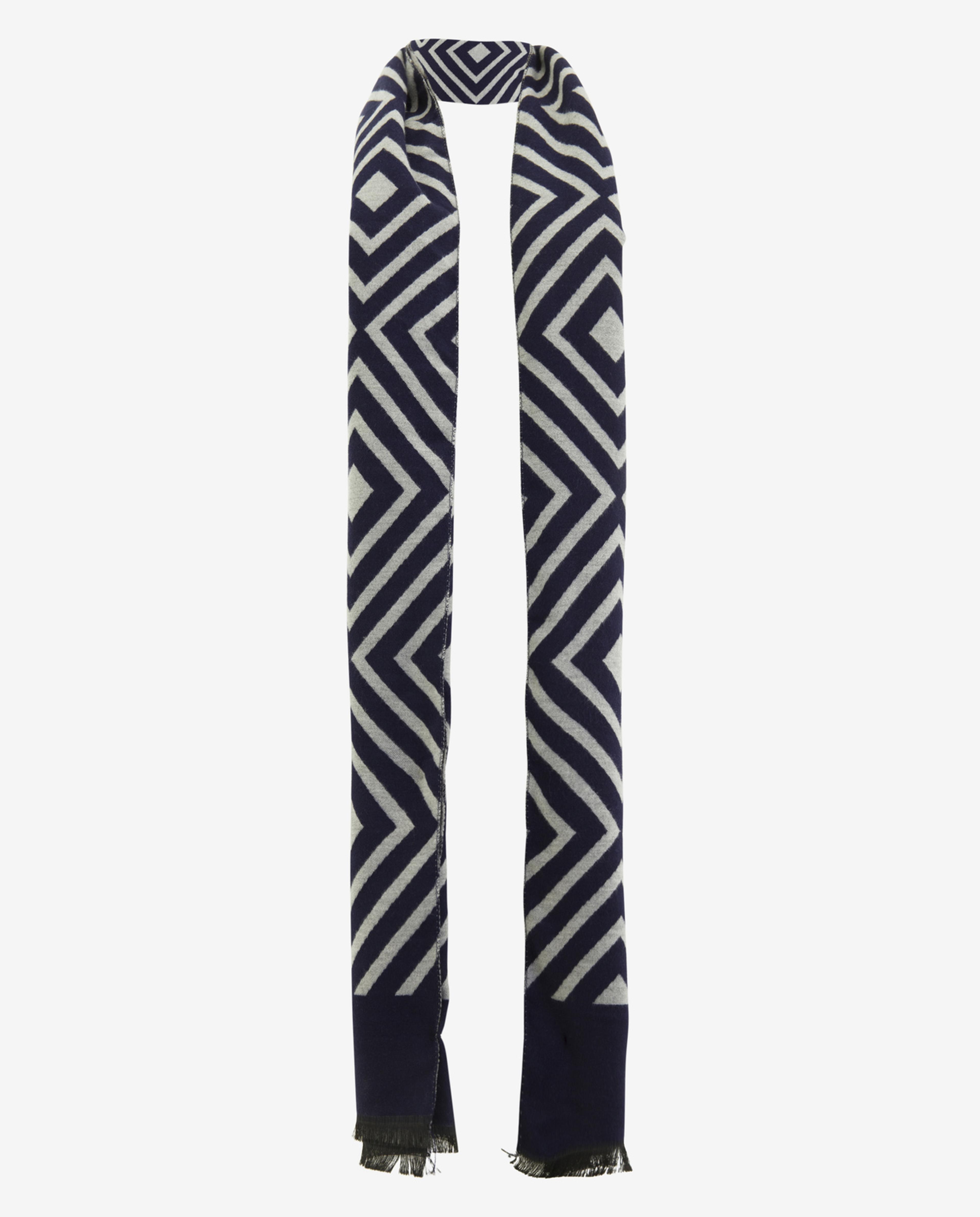 Blue Solid Cashmere Feel Winter Scarf