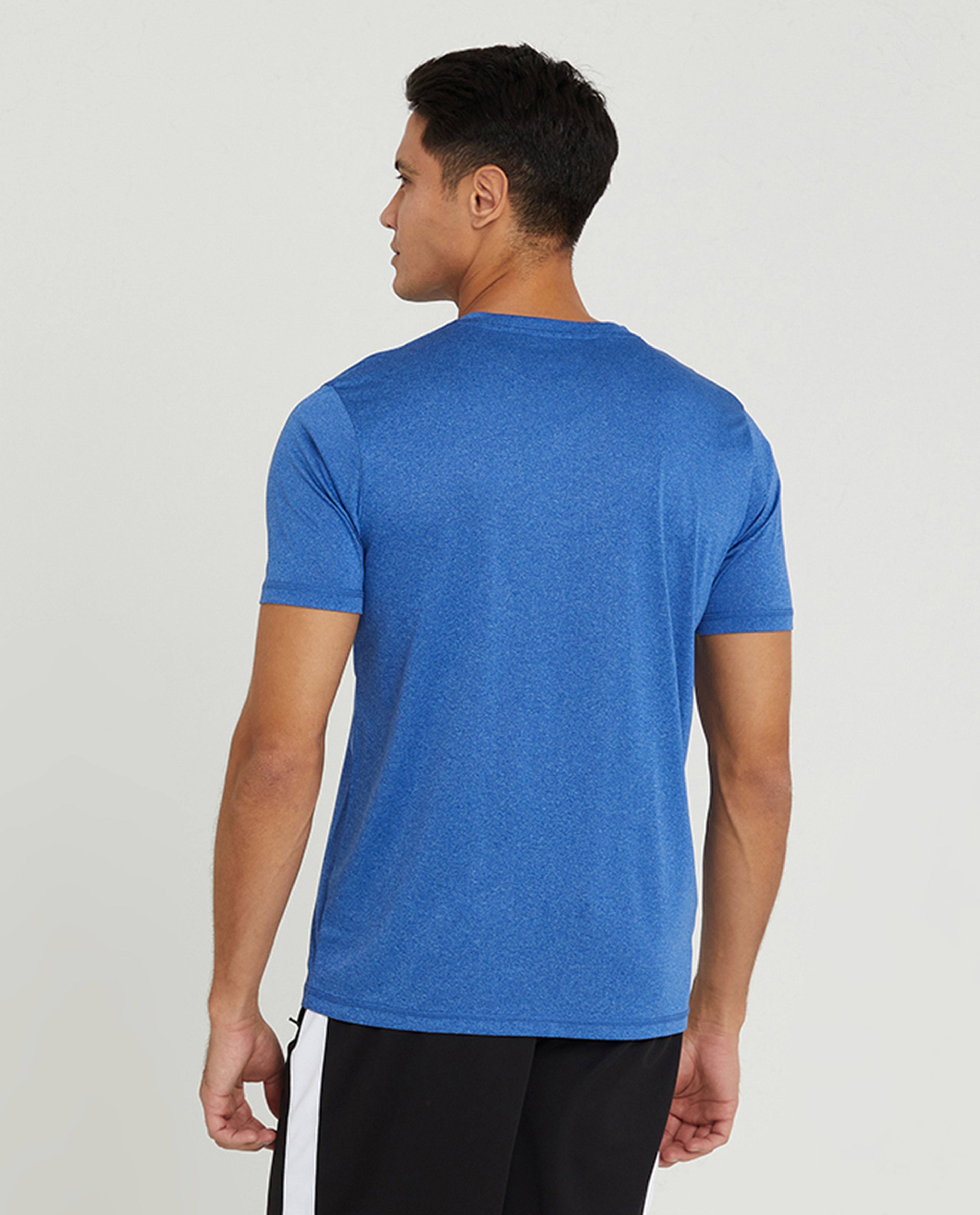 Blue Graphic Print Activewear Tee