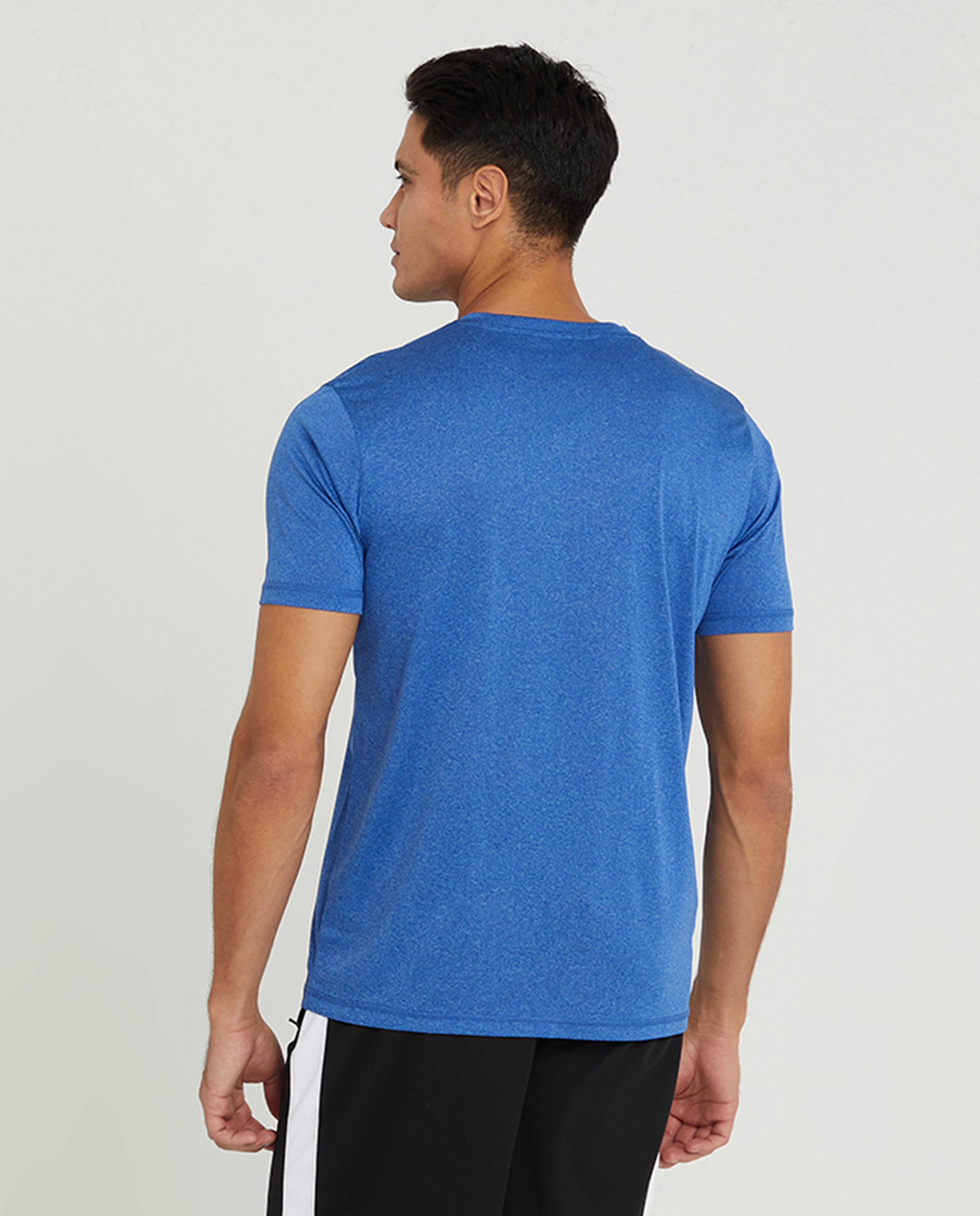 Blue Graphic Print Activewear Tee