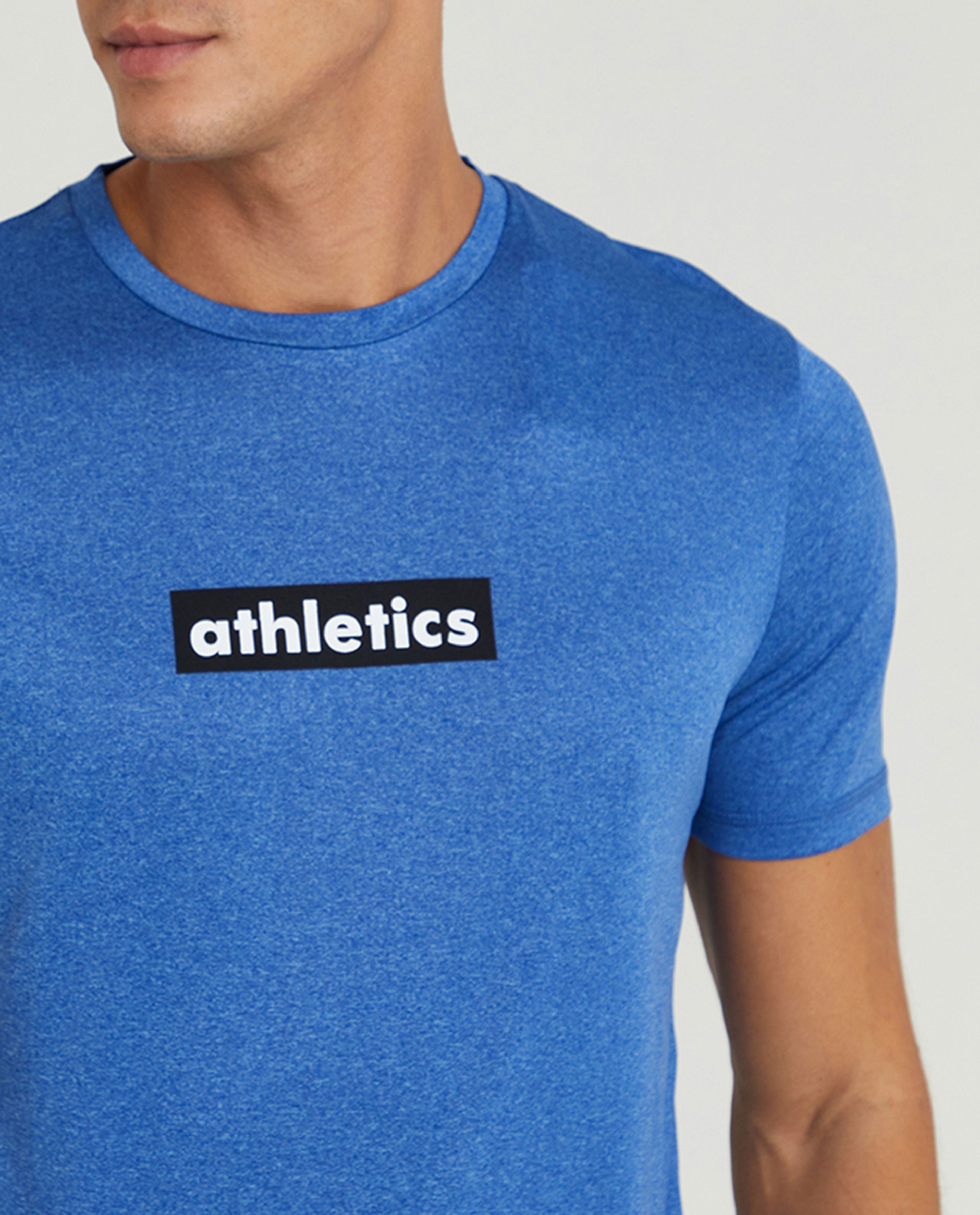 Blue Graphic Print Activewear Tee