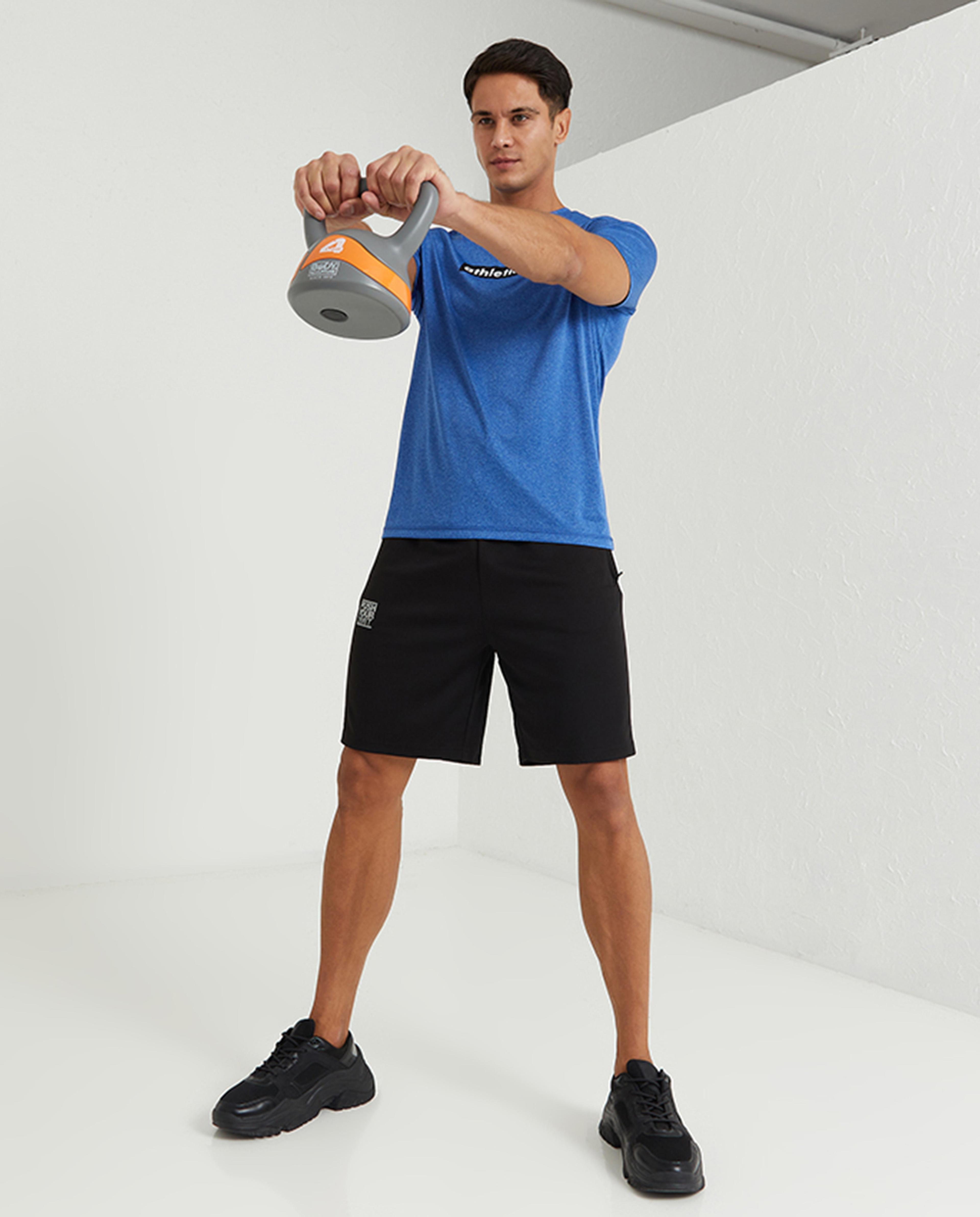Blue Graphic Print Activewear Tee