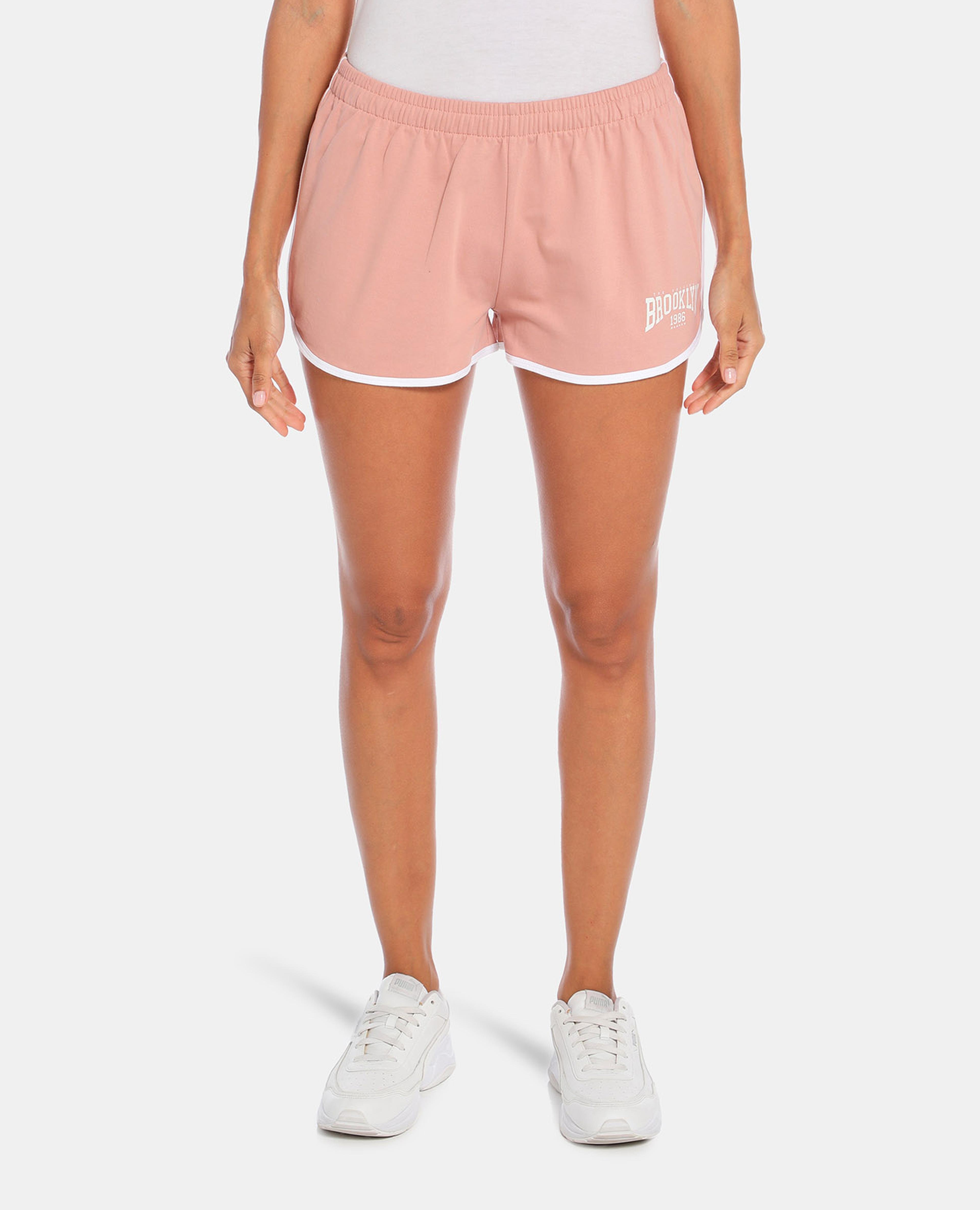 Dusty Pink Regular Fit Shorts