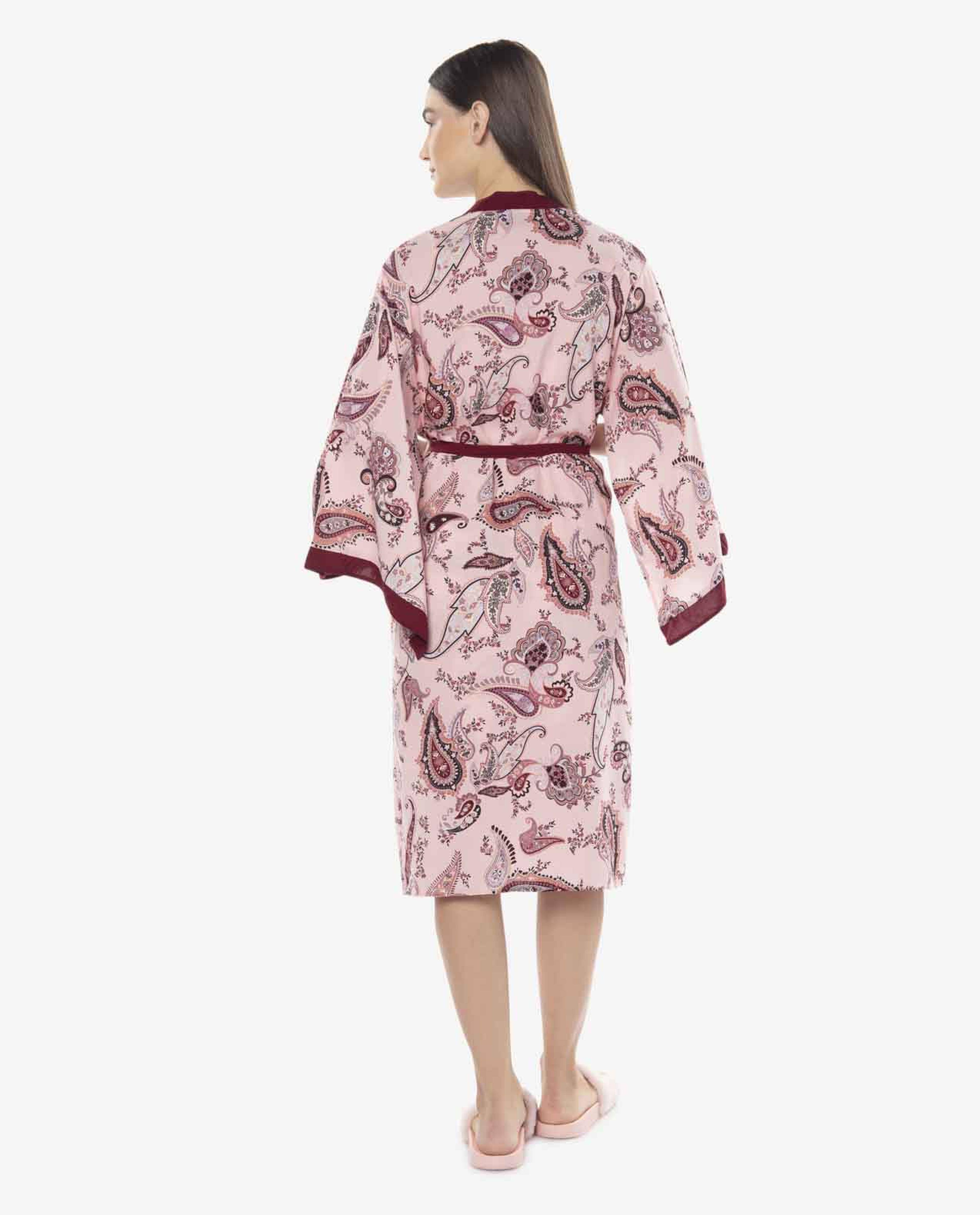 Pink Paisley Mid Robe