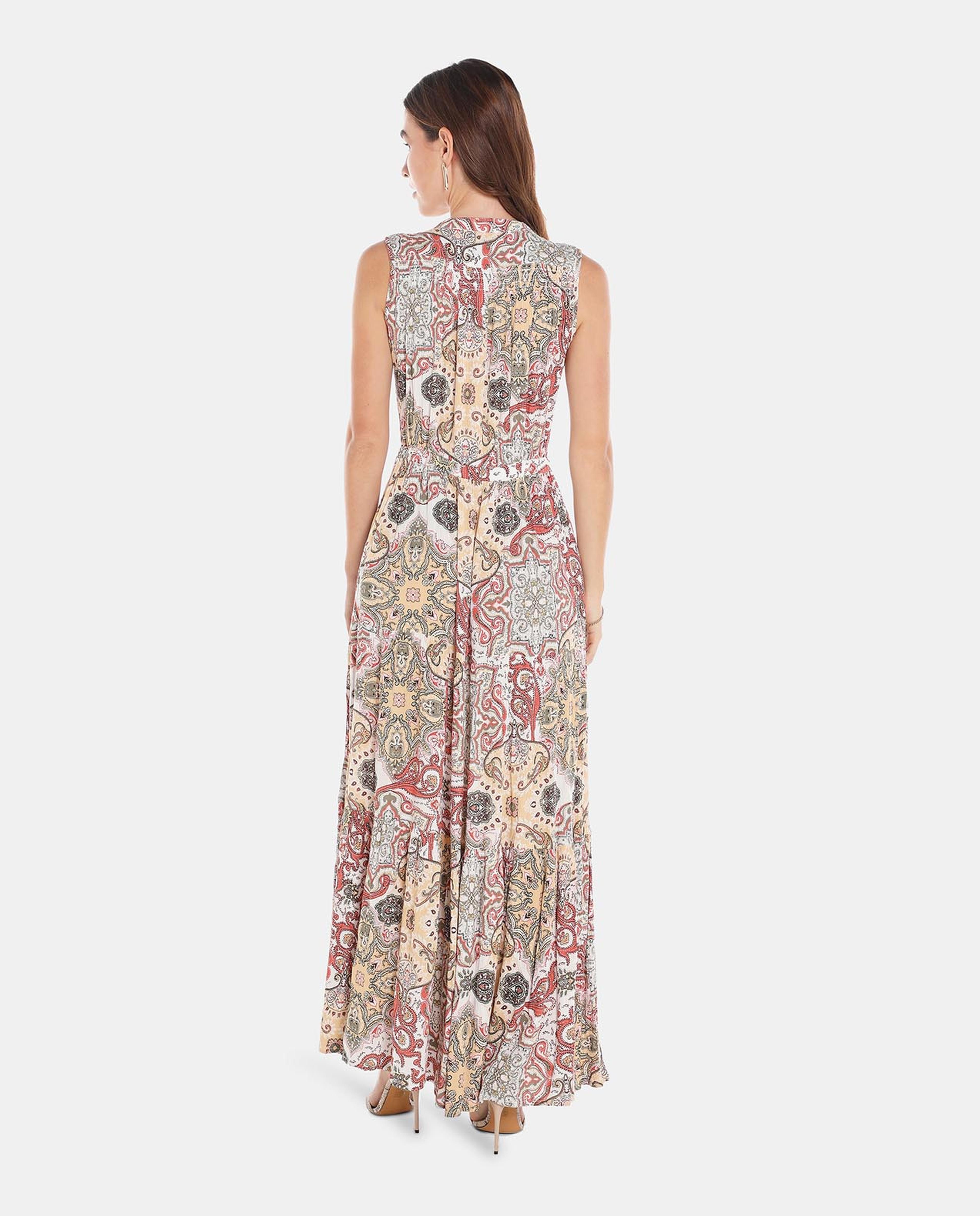 White Viscose Maxi Dress