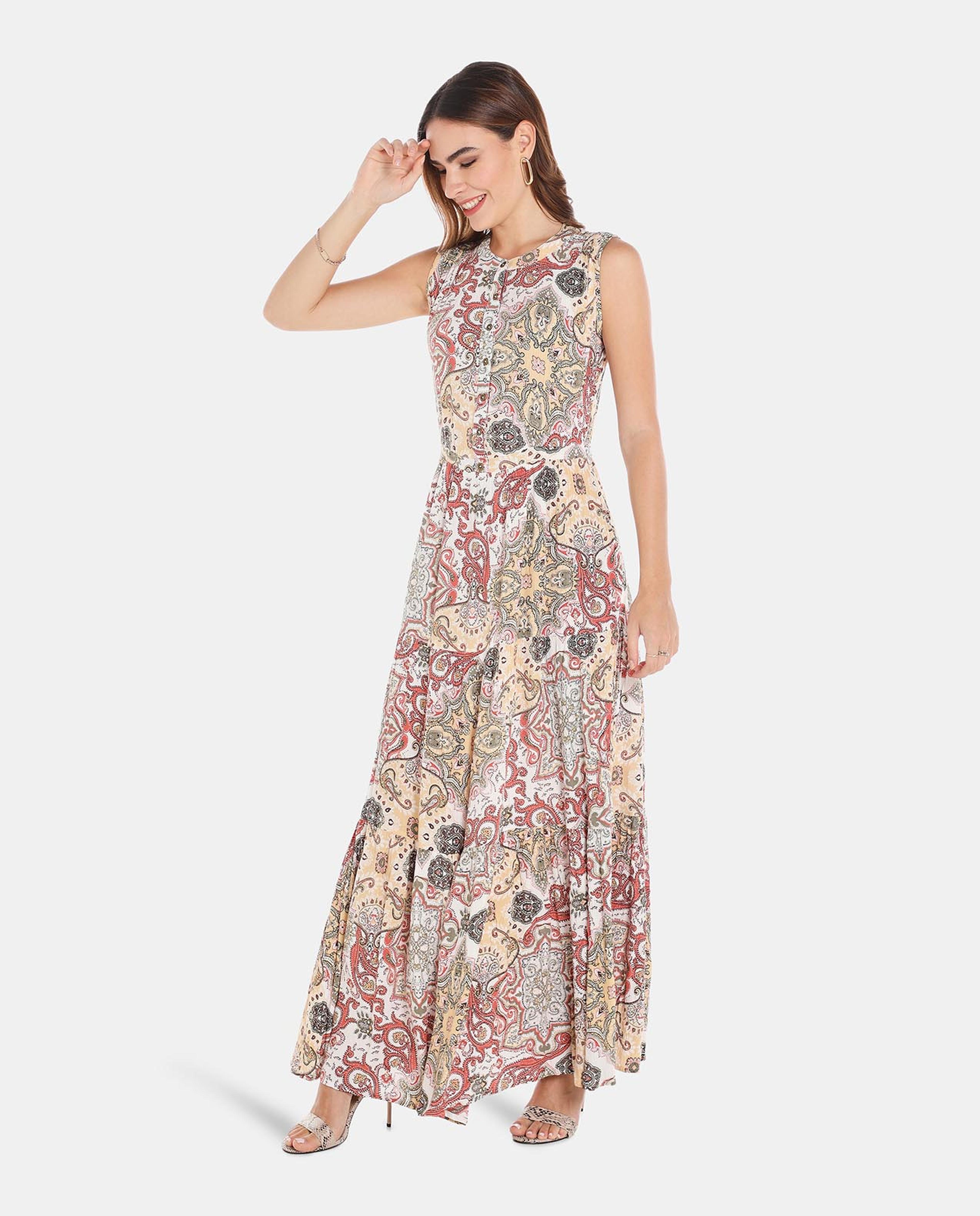White Viscose Maxi Dress