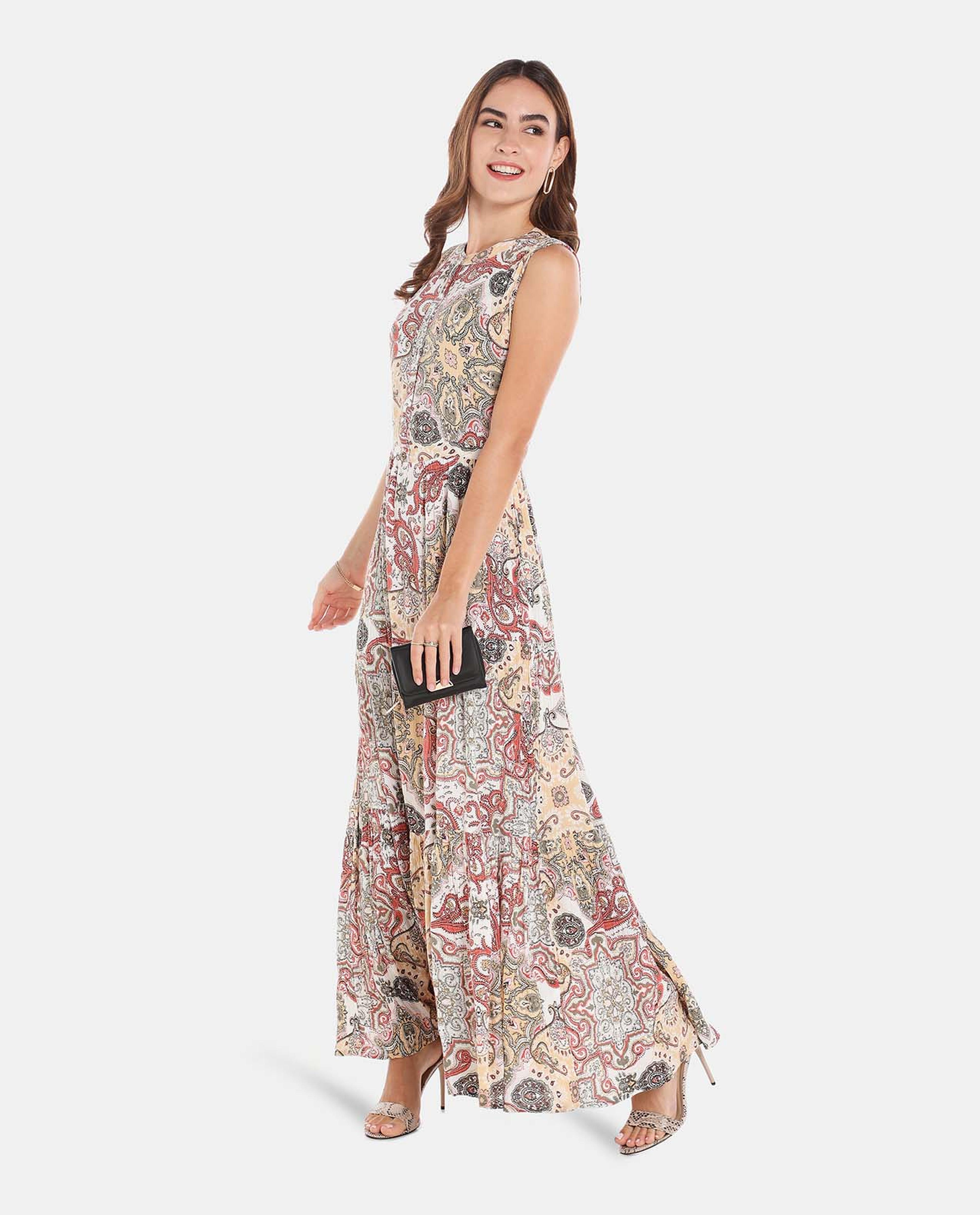 White Viscose Maxi Dress