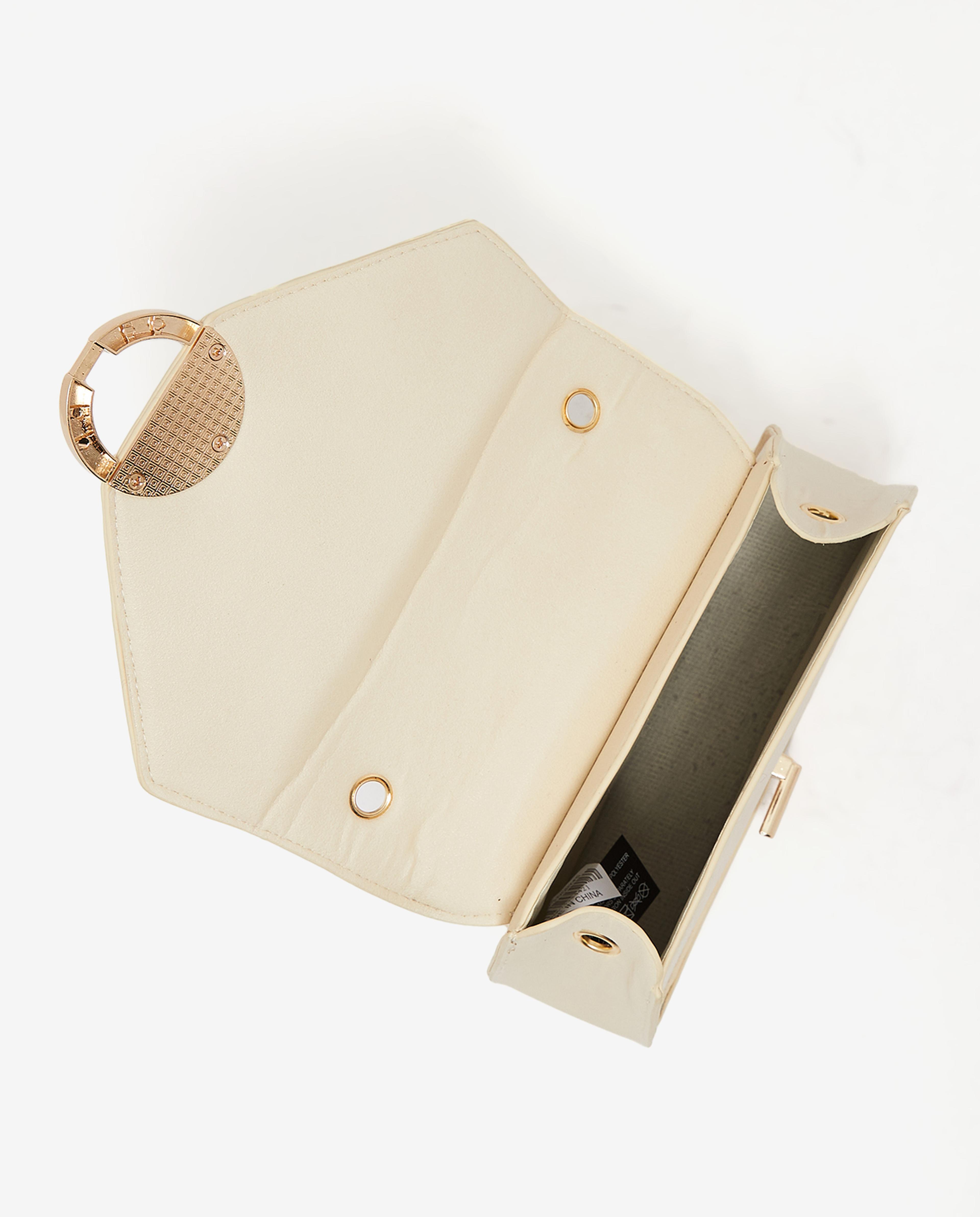 White Solid Satchel Bag