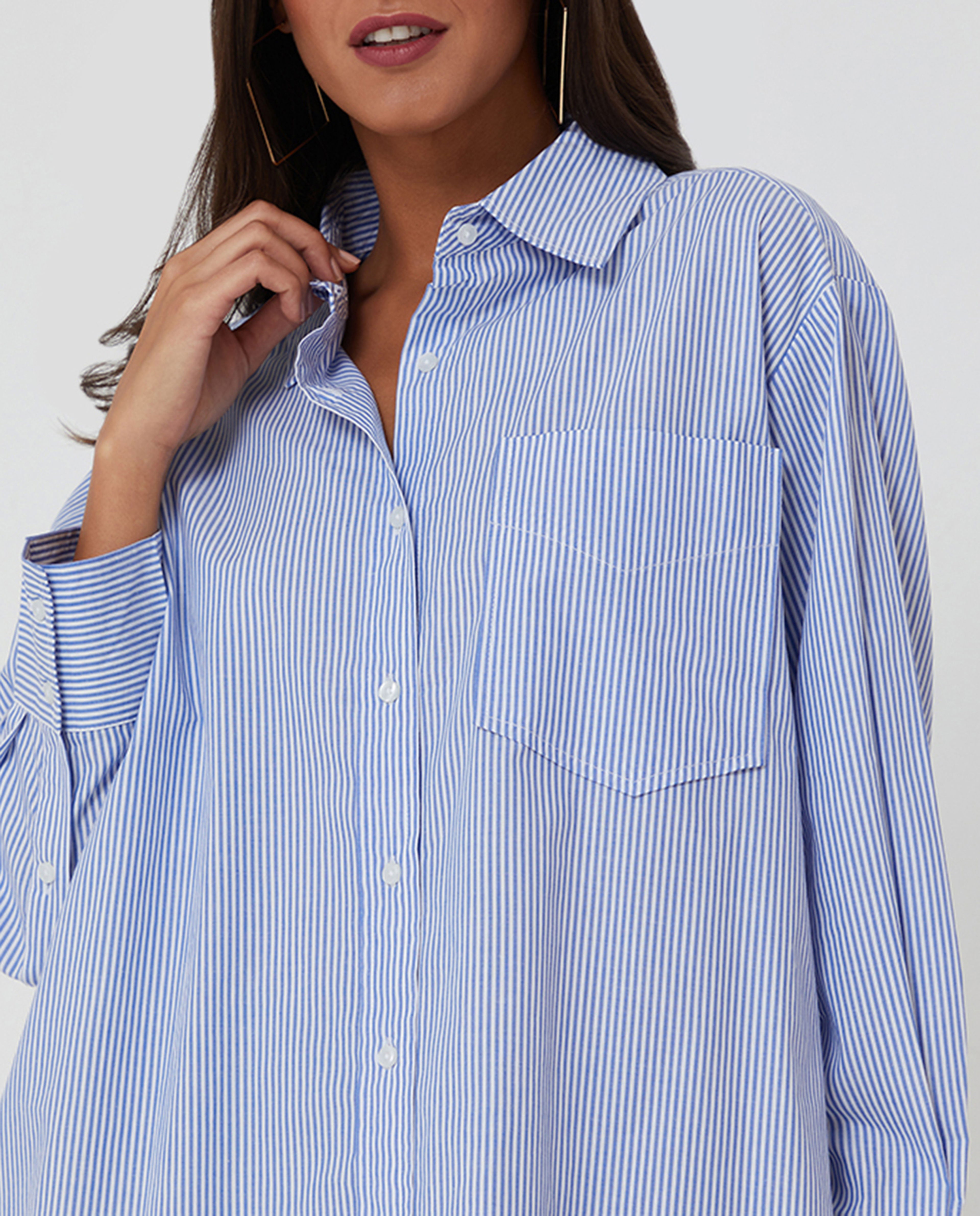 Navy Woven Tunic