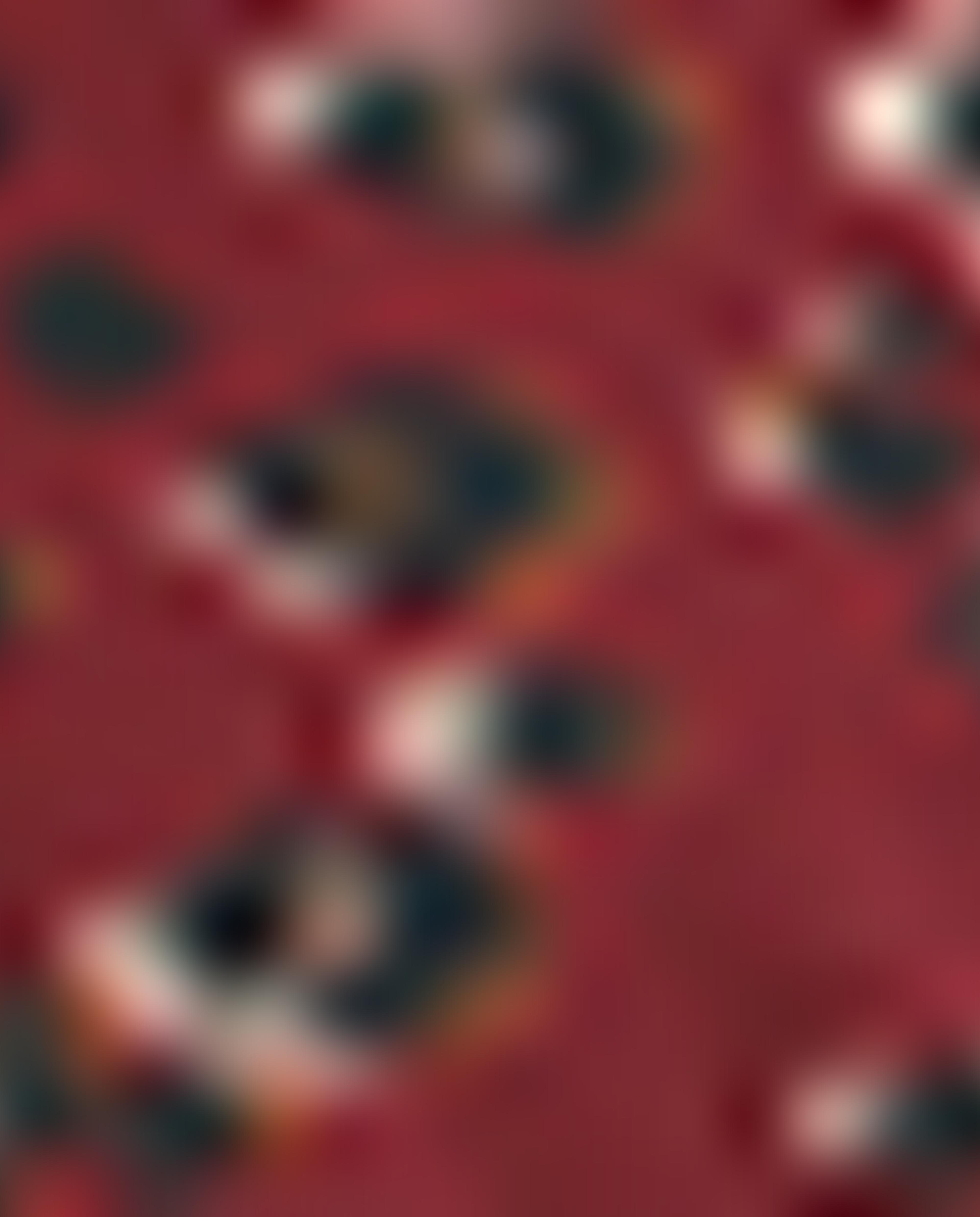 Red Floral Print Cris-Cross Crop Top