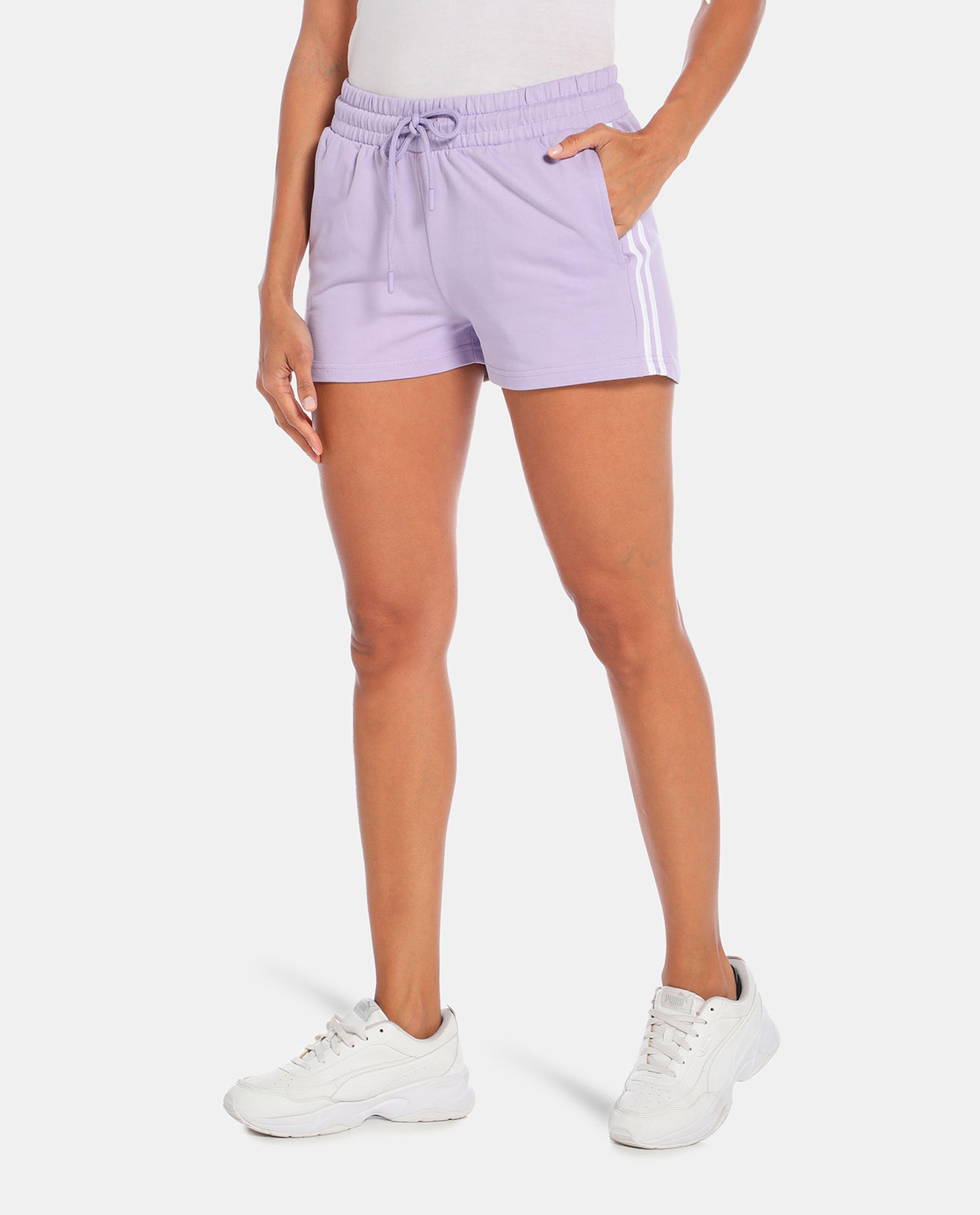 Purple Regular Fit Shorts
