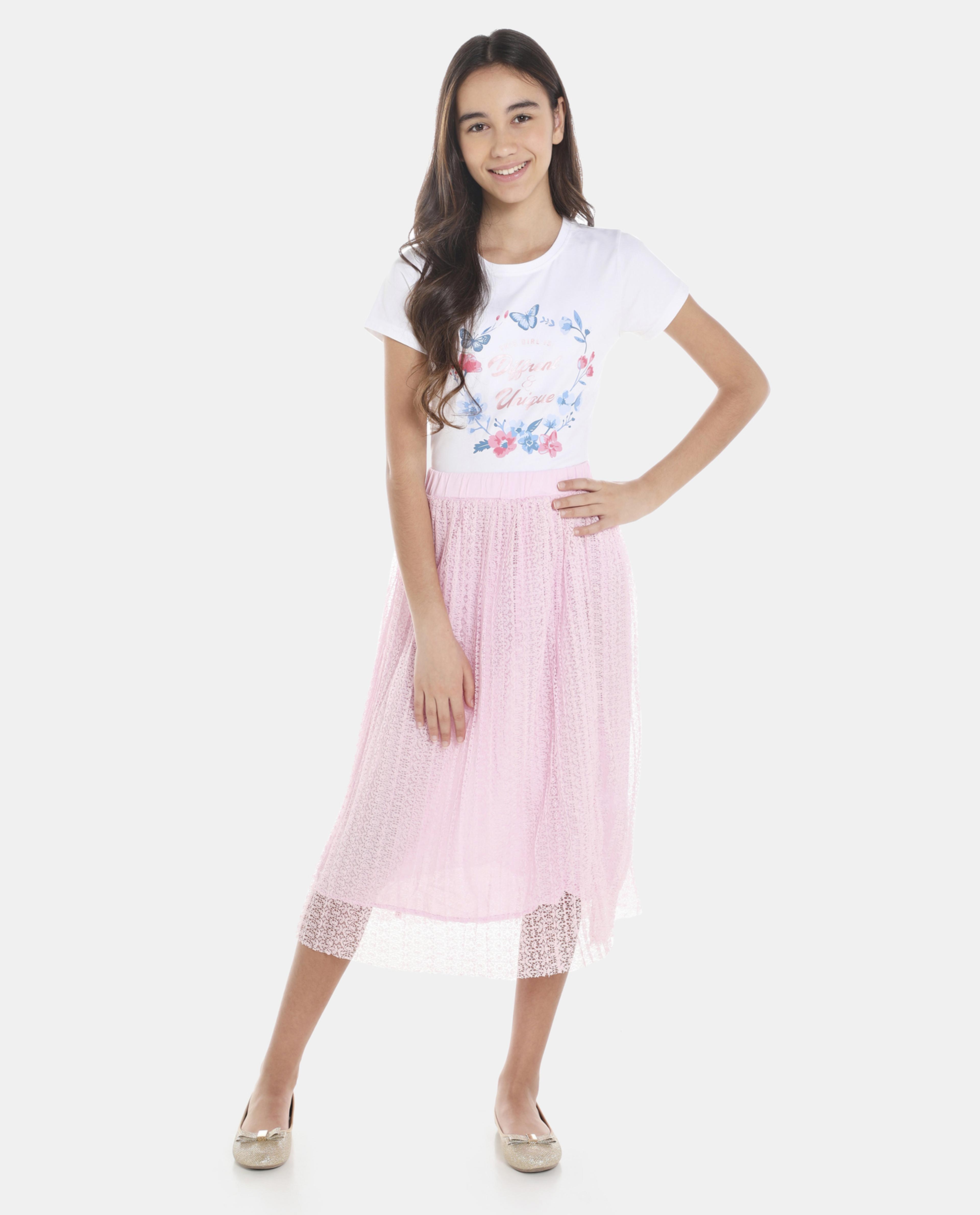 Multi Cotton Fashion Tee-Skirt