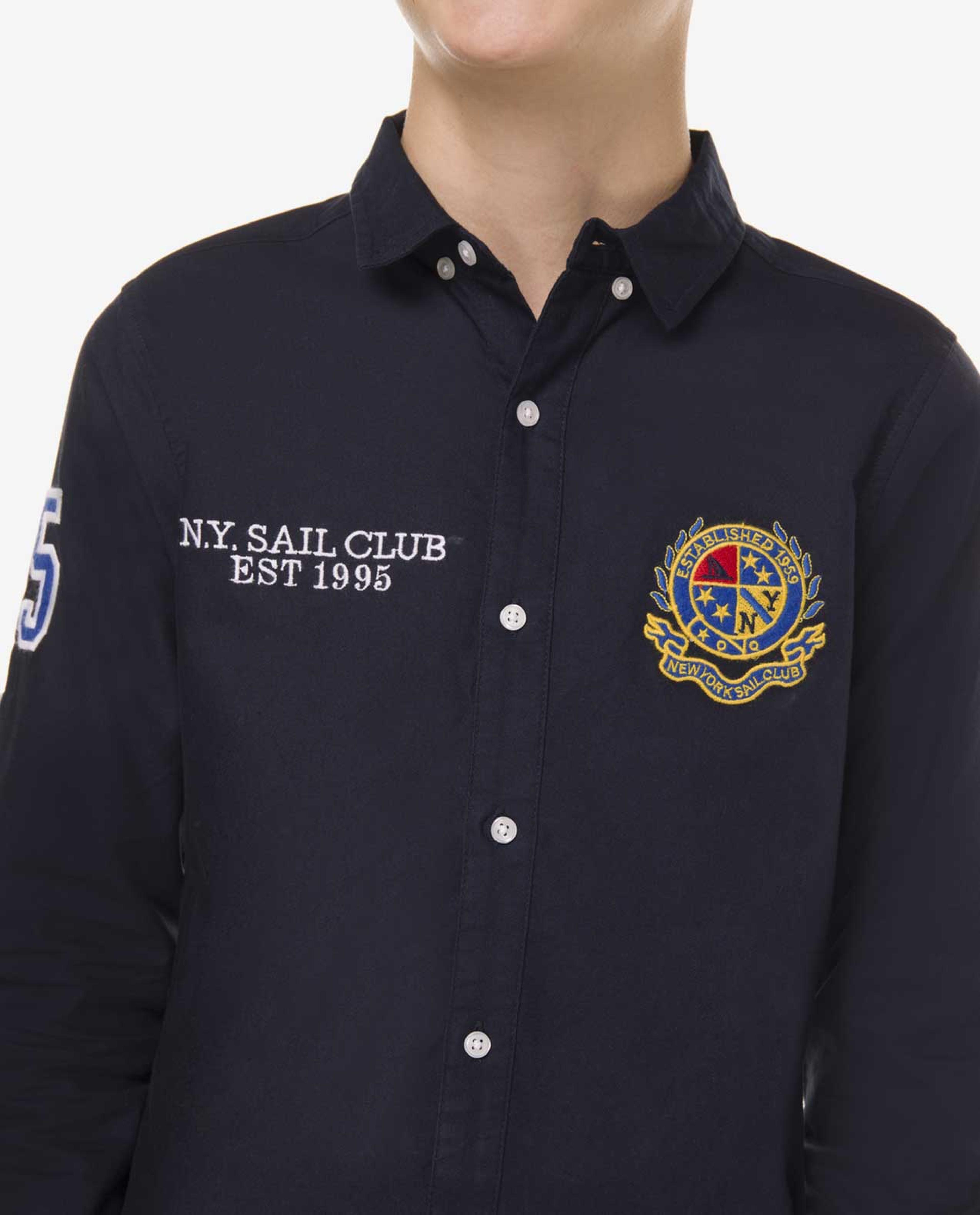 Blue Woven Fashion Shirt