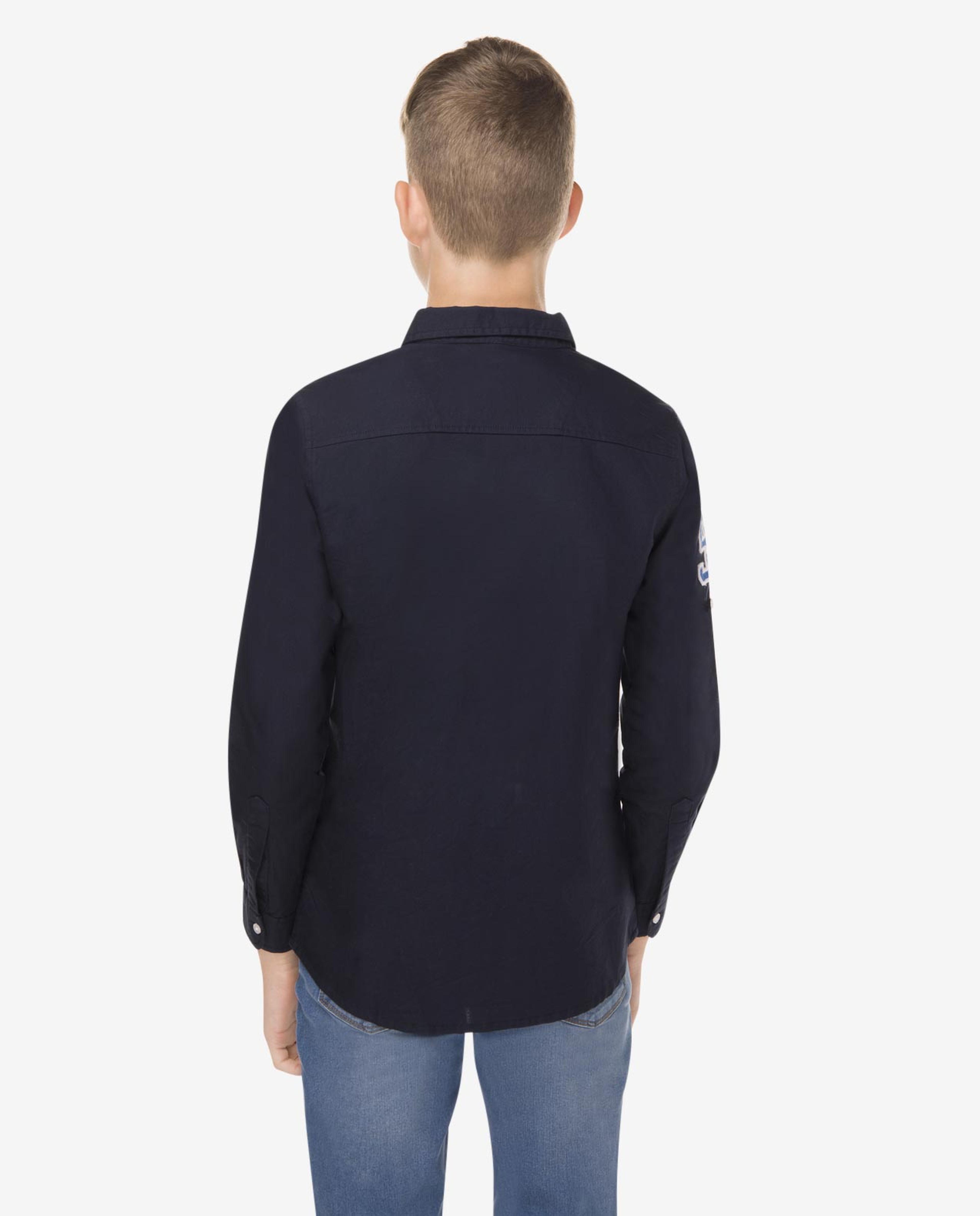 Blue Woven Fashion Shirt