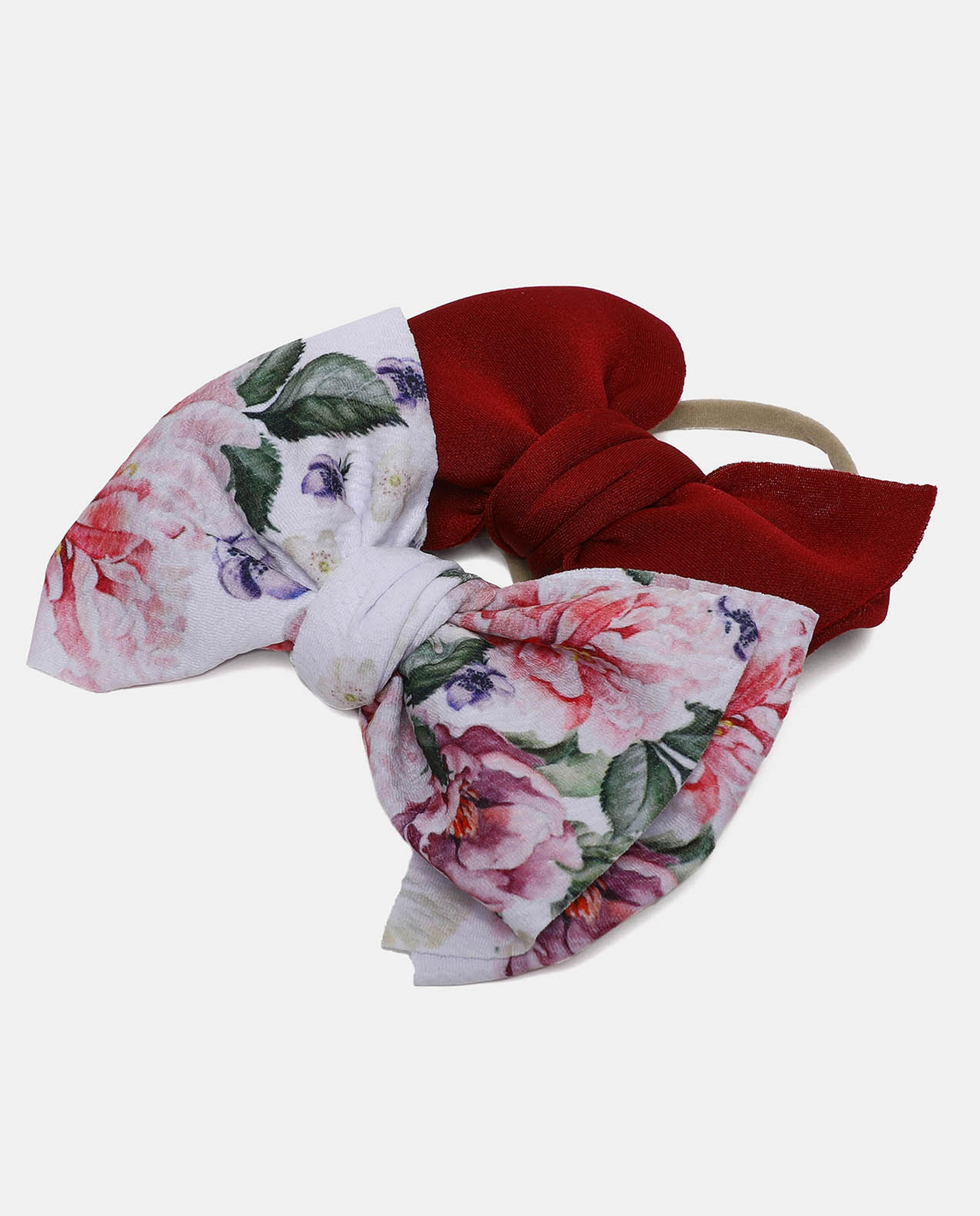 R&B Red Pack of 3 Knotted Hair Band