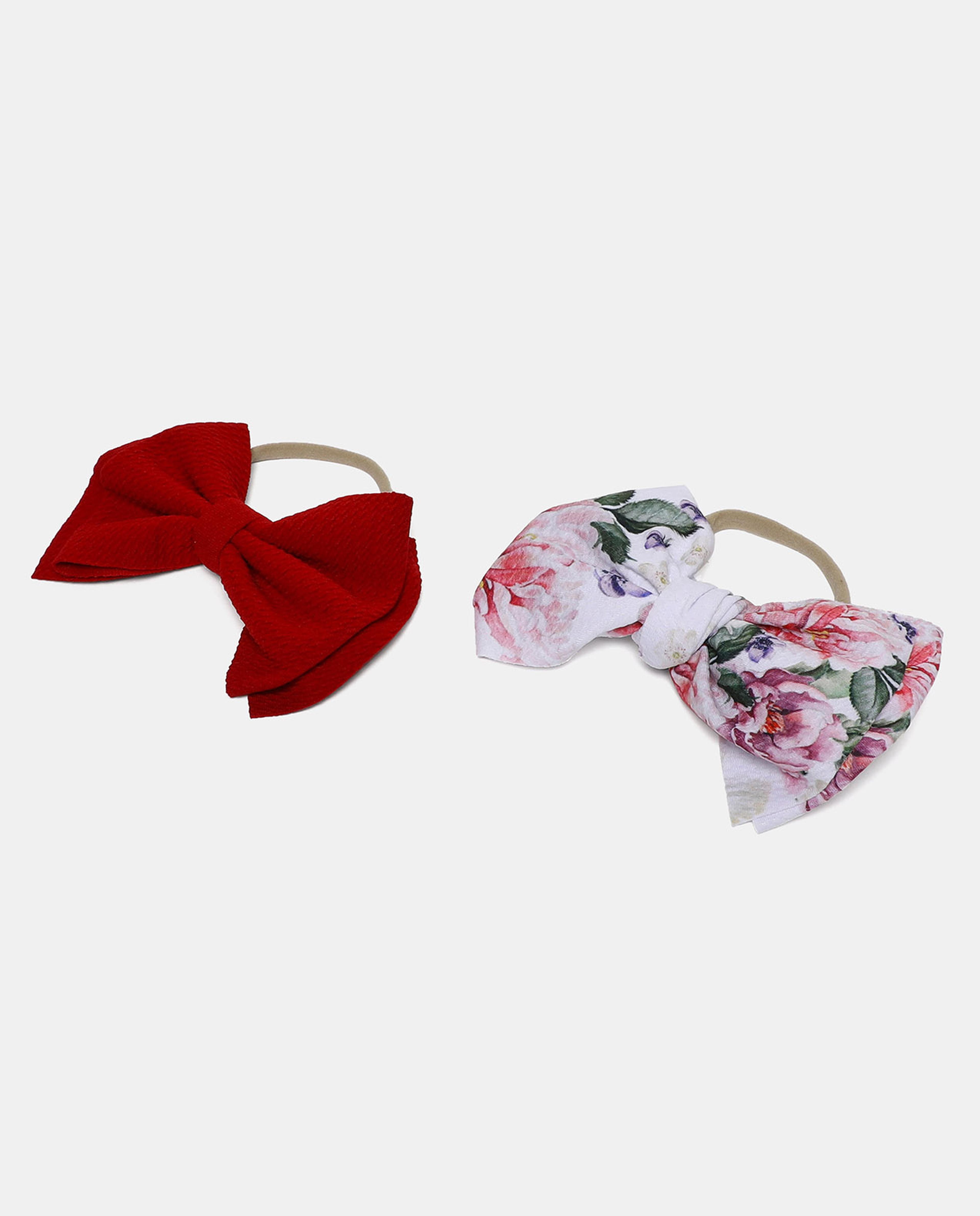 R&B Red Pack of 3 Knotted Hair Band