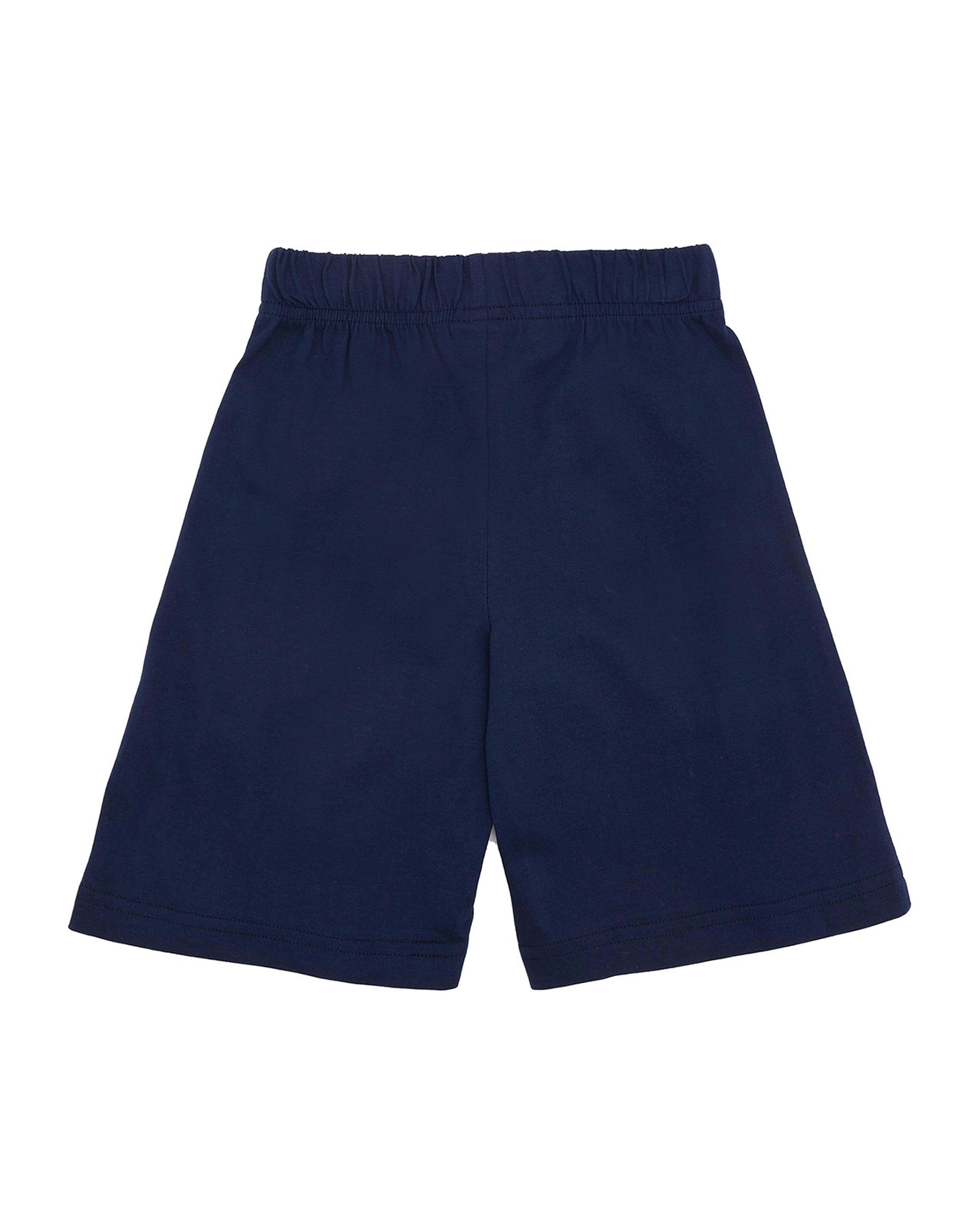 Print Detailed Shorts with Elastic Waist