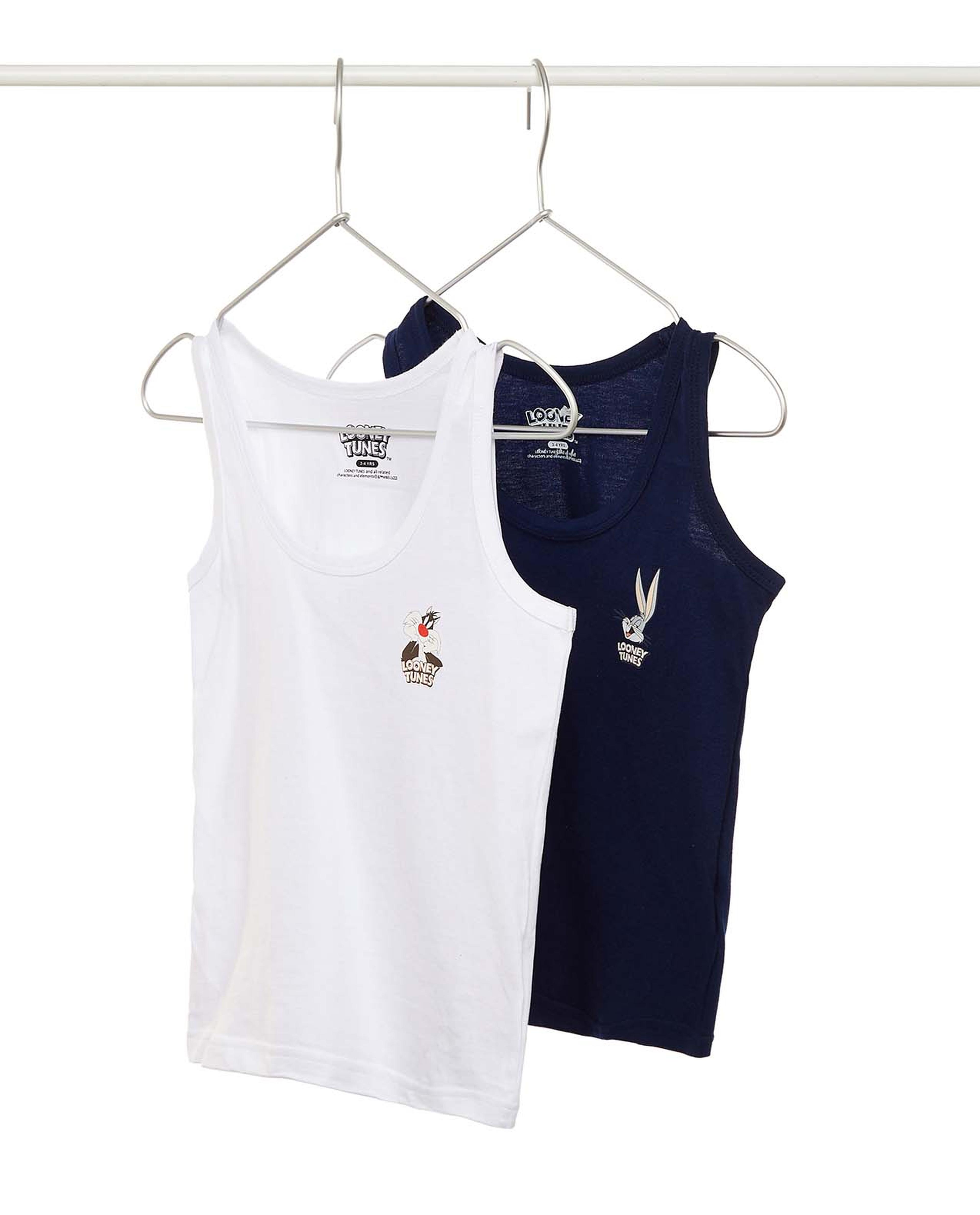 Pack of 2 Print Detail Vests