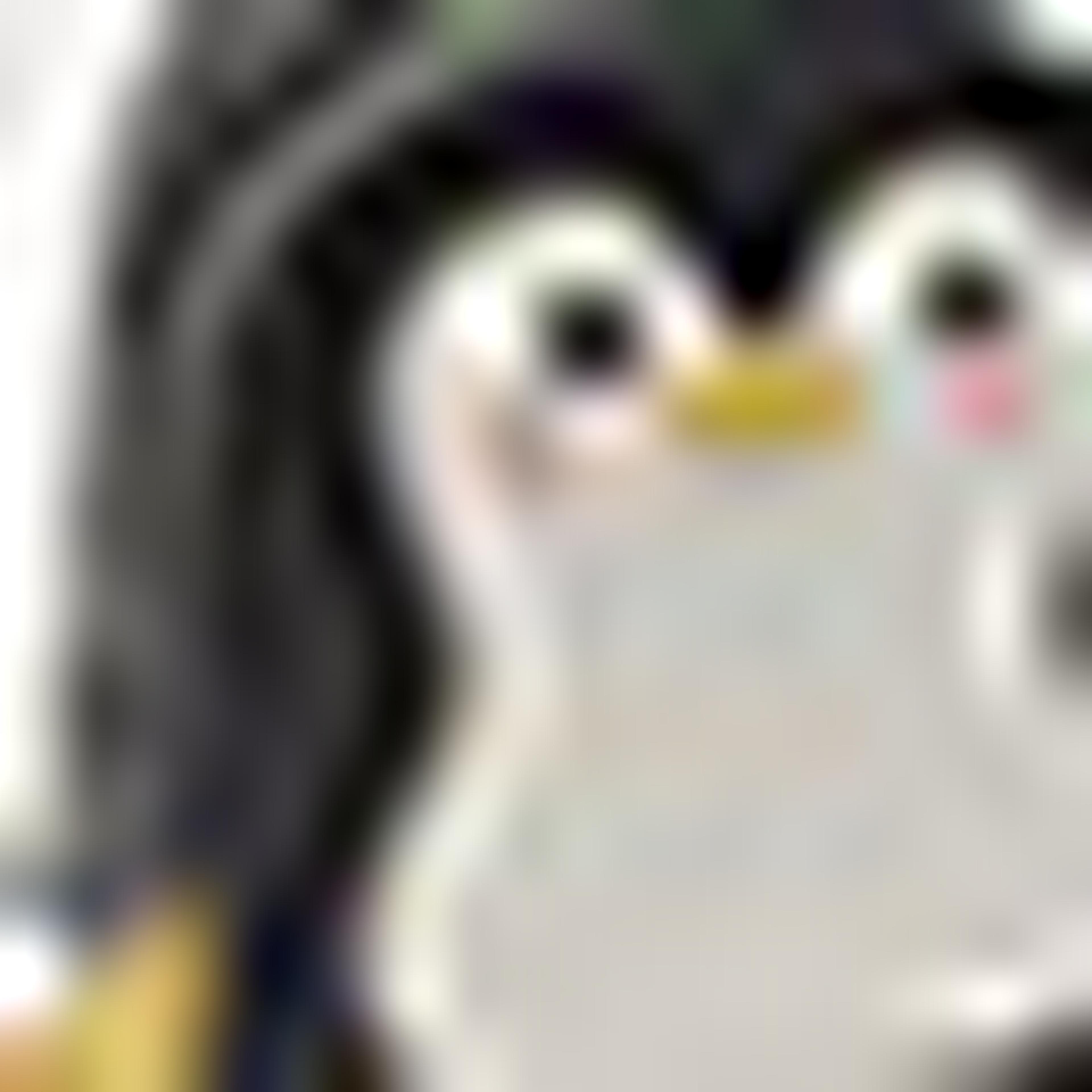 Black Penguin Printed Kids Backpack