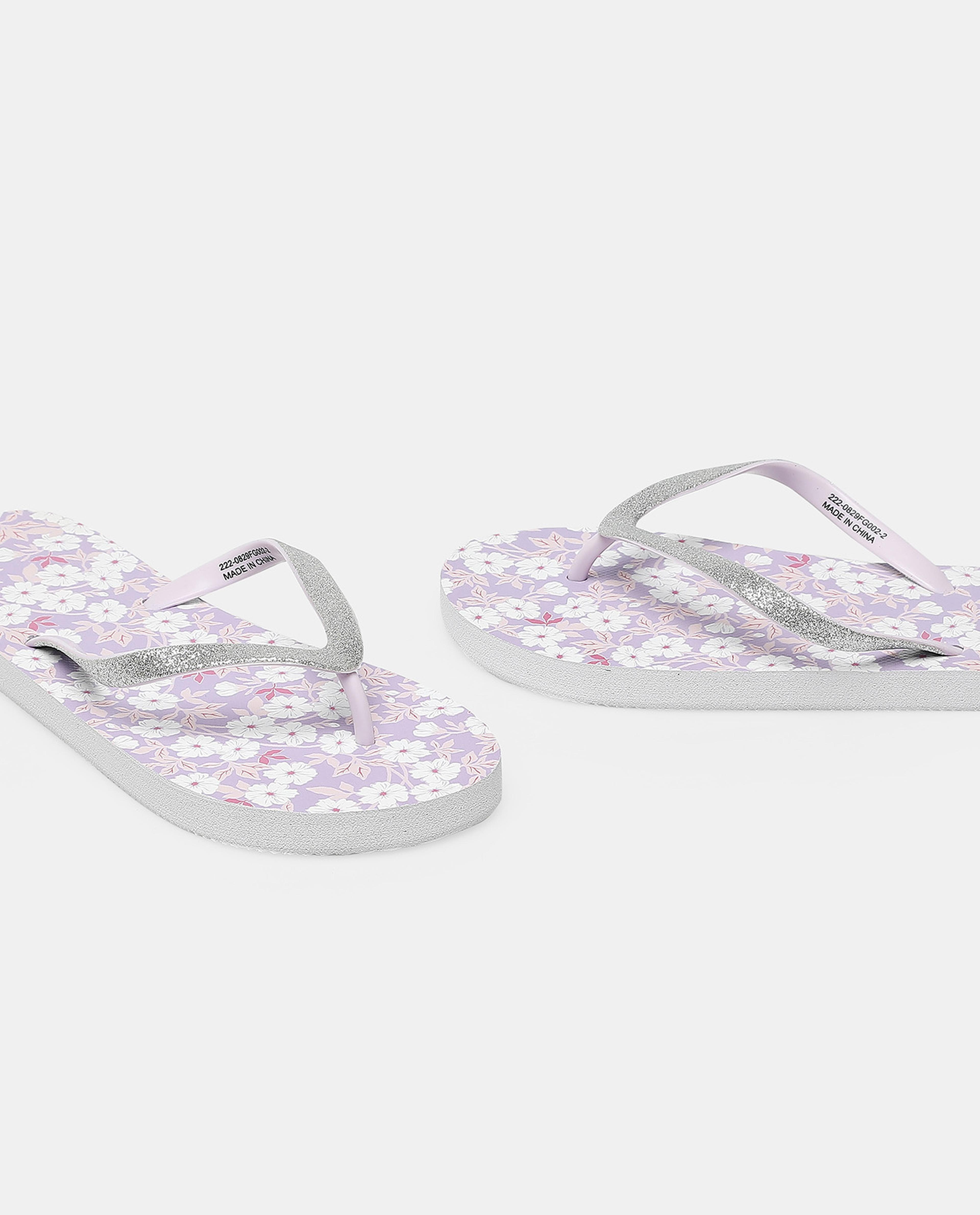 Floral Print Casual Flip Flops