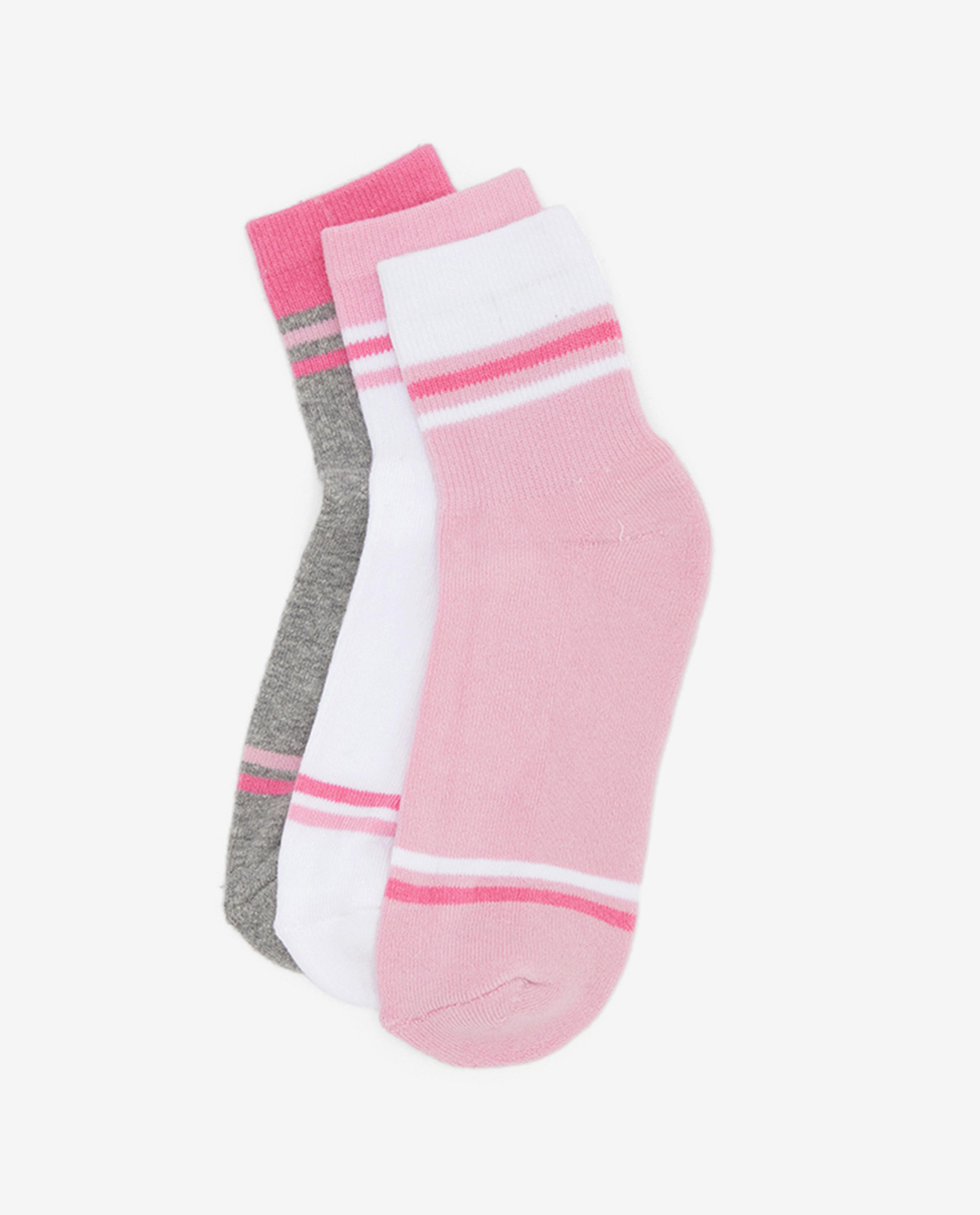 Pack of 3 Girls Striped Socks
