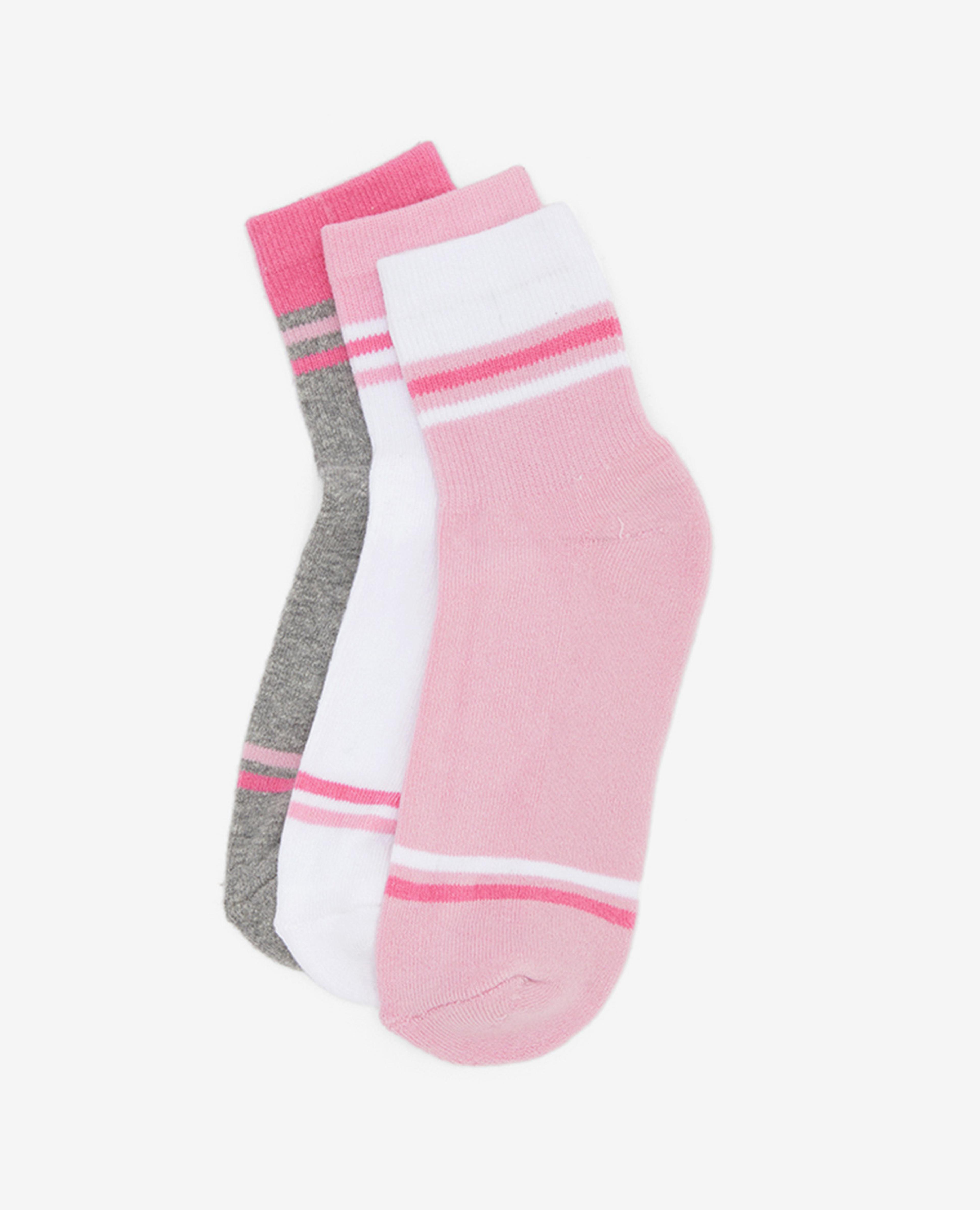 Pack of 3 Girls Striped Socks