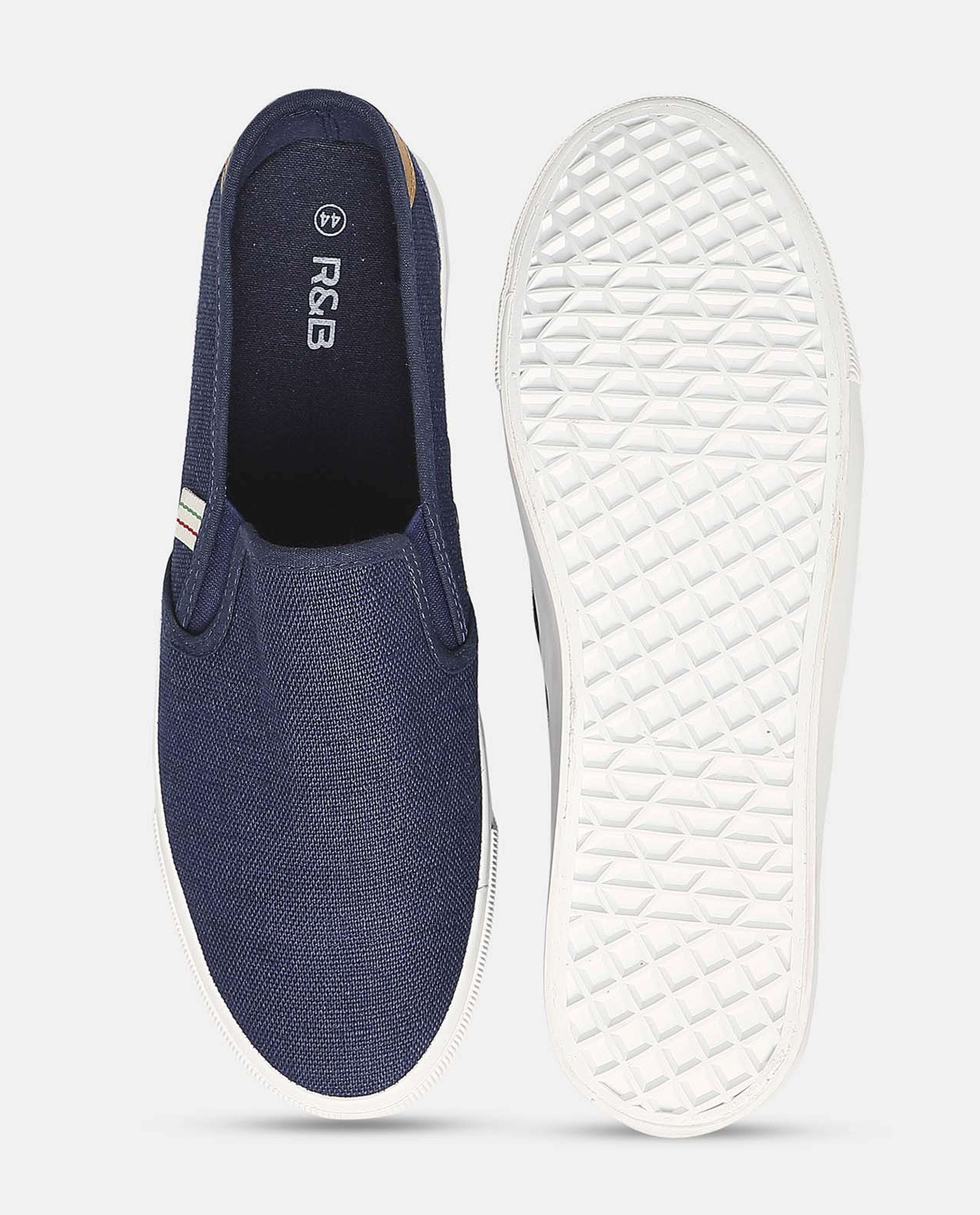R&B Blue Casual Lace Up Slip On shoes