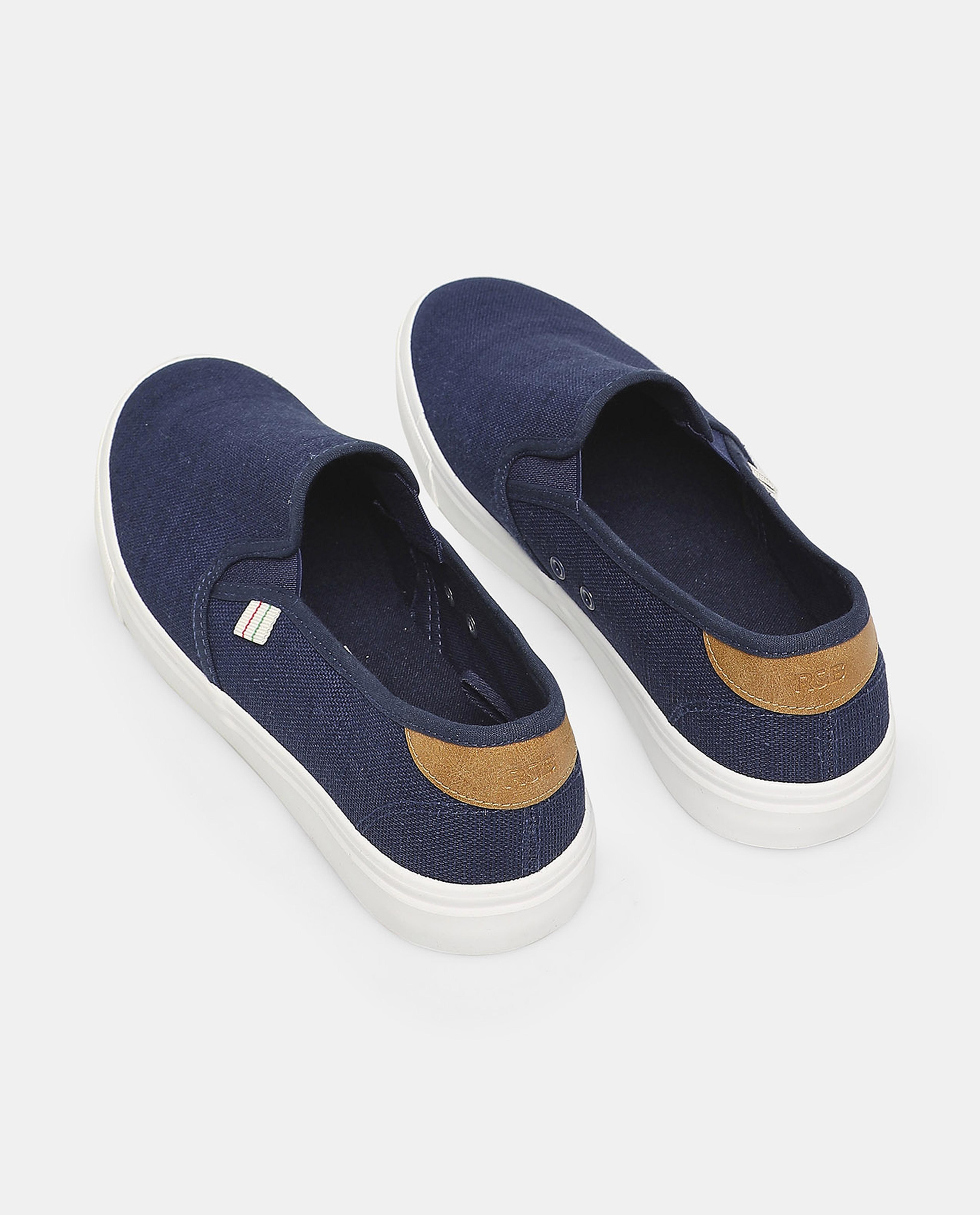 R&B Blue Casual Lace Up Slip On shoes
