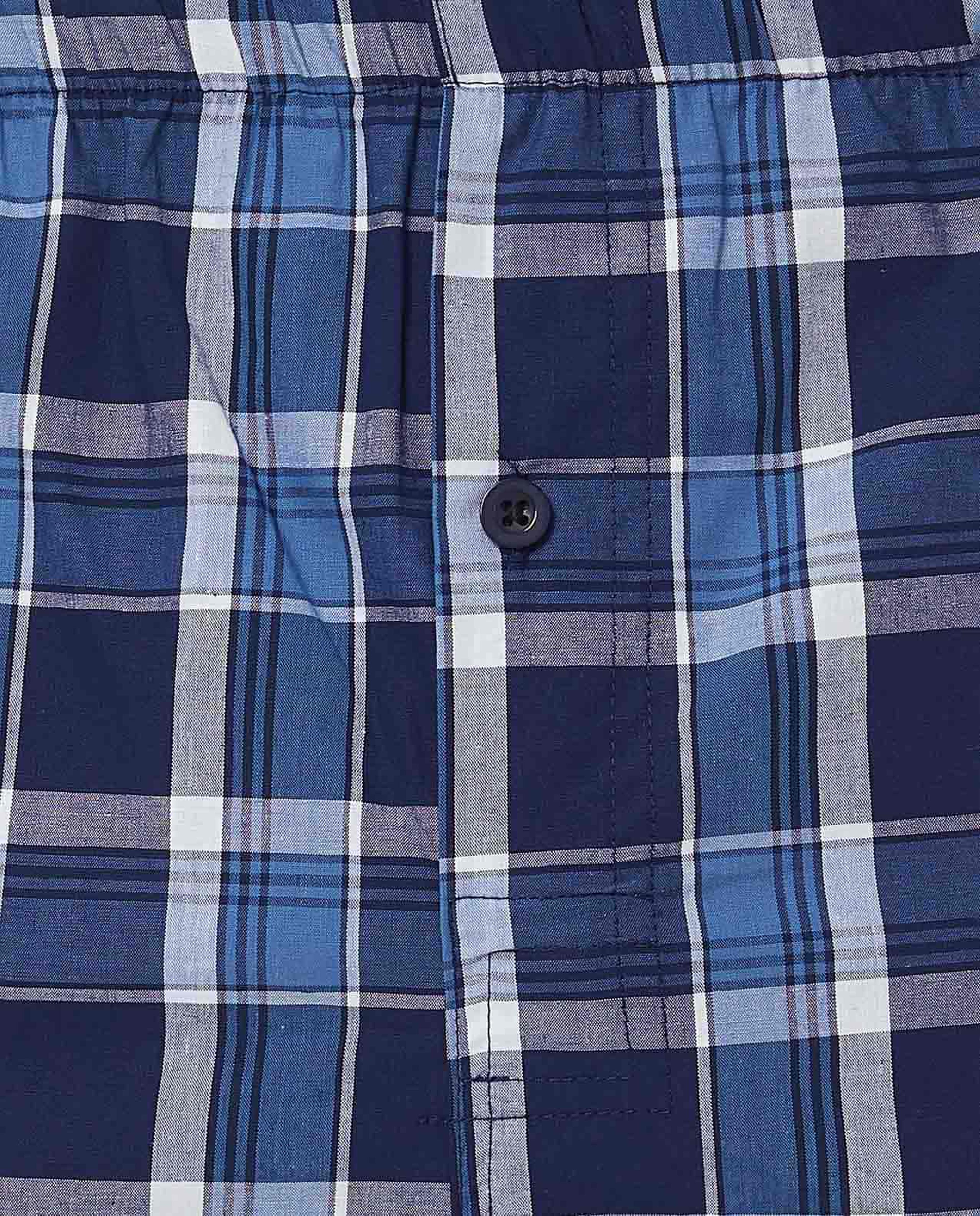Plaid Boxer with Elastic Waist