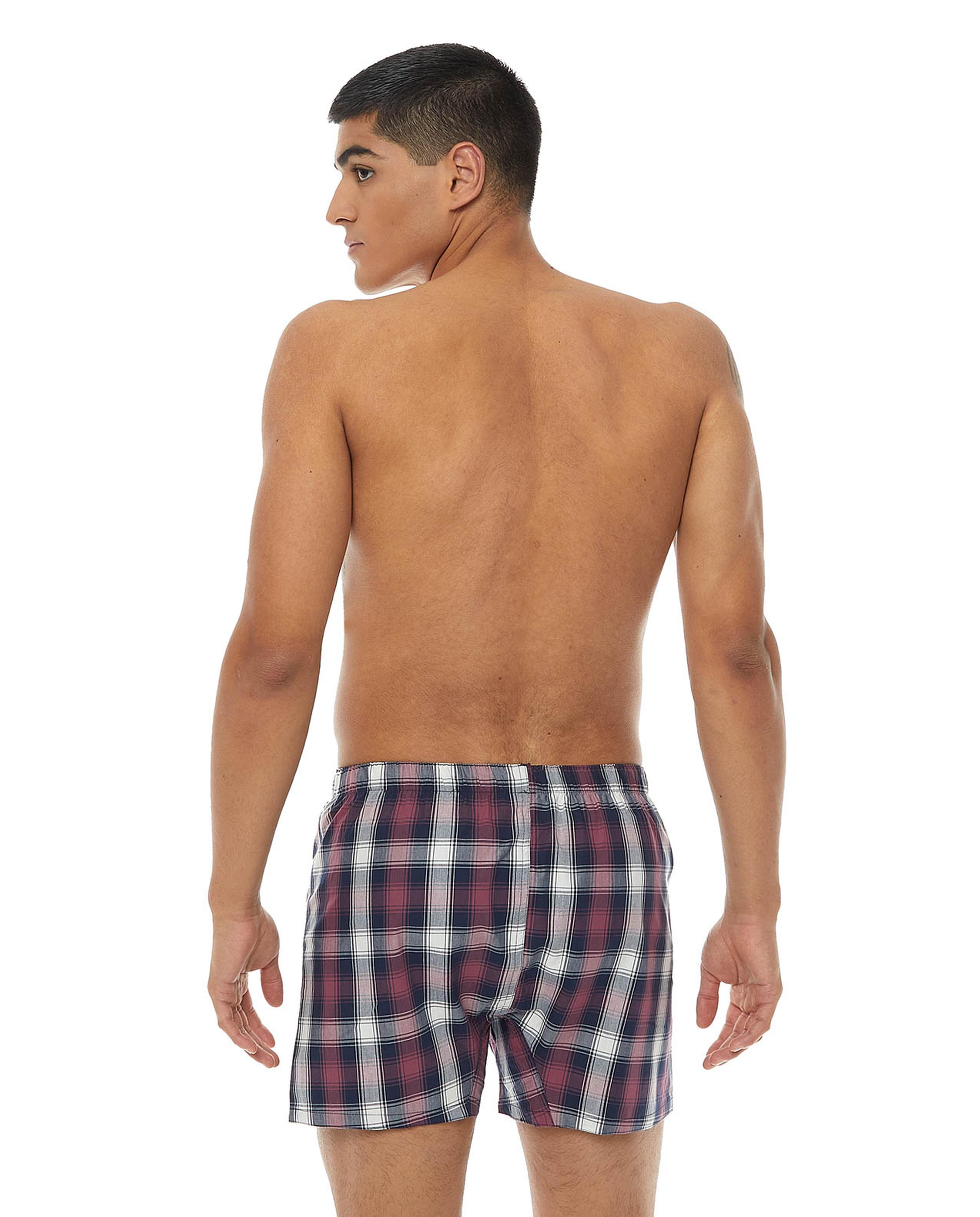 Plaid Boxer with Elastic Waist
